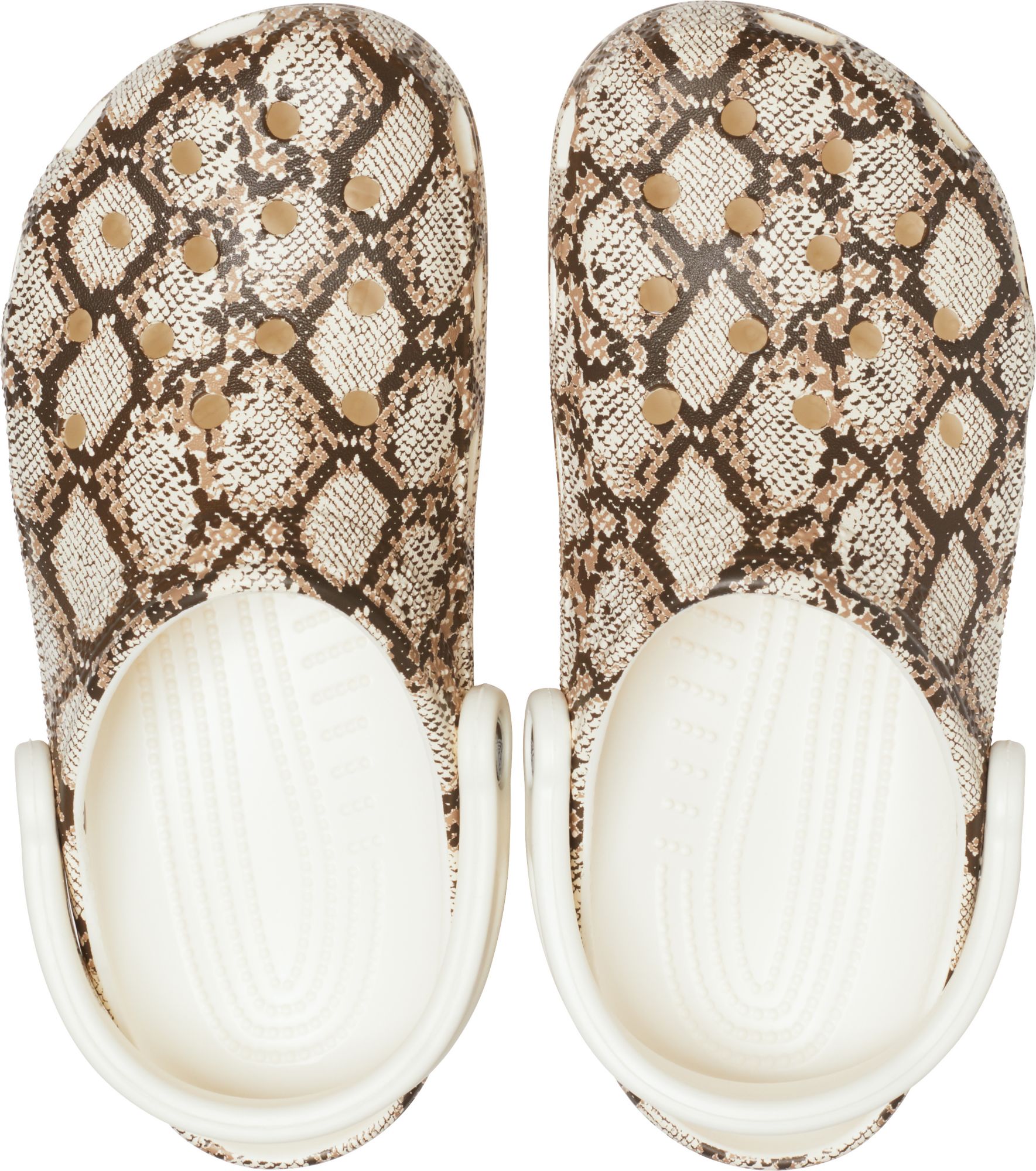 snake print clogs