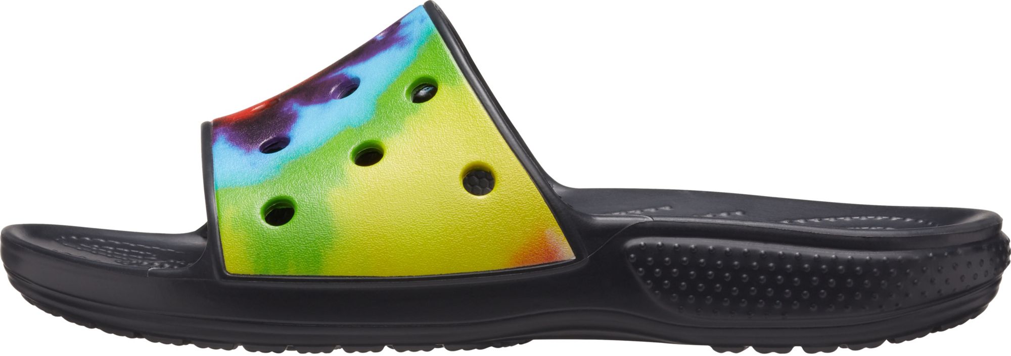 croc slides tie-dye