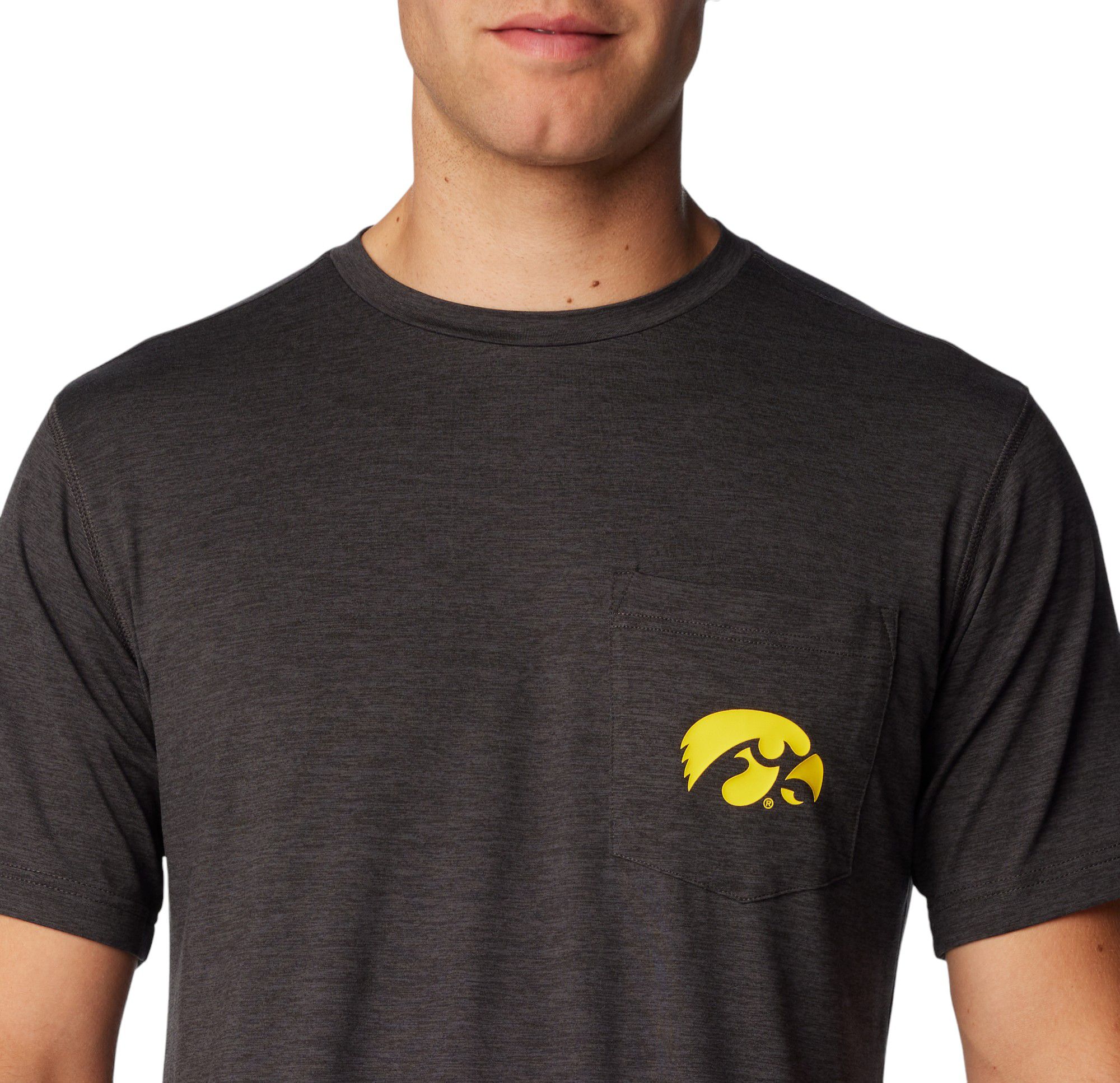 Columbia Men's Iowa Hawkeyes Black Tech Trail Performance Shirt product image