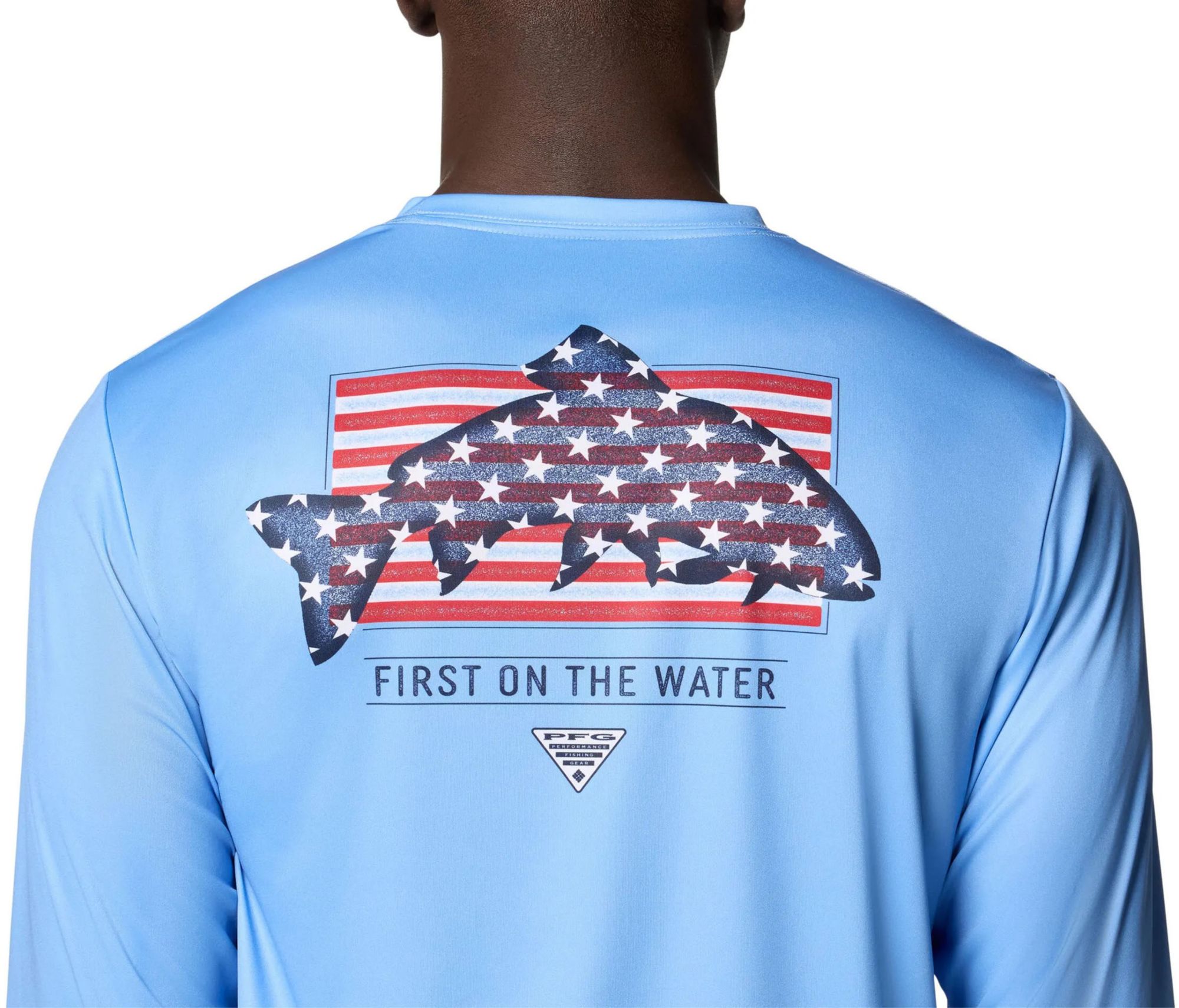 Columbia Men's Terminal Tackle PFG Fins and Stripes Long Sleeve Shirt product image