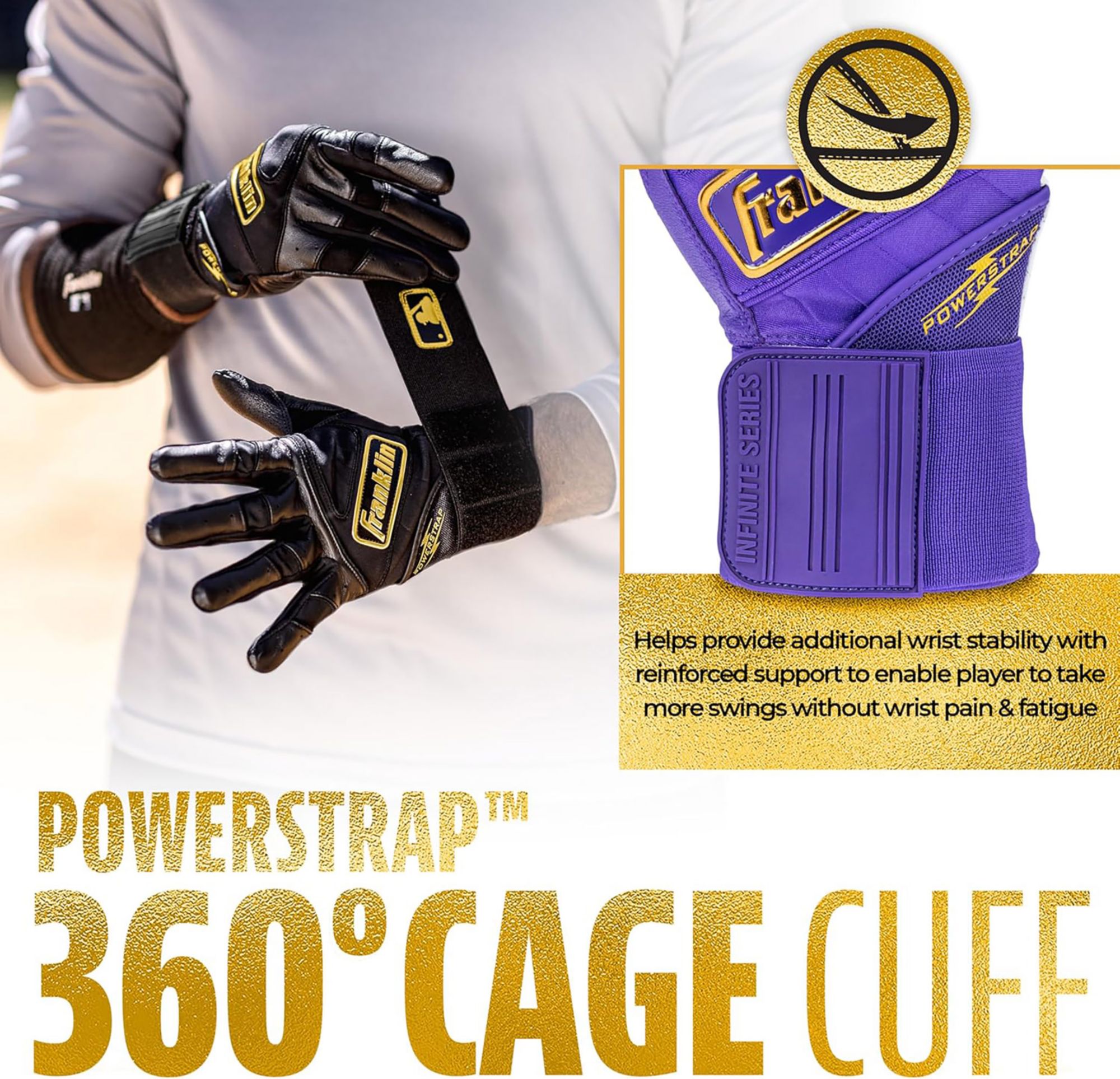 Franklin Adult Powerstrap Infinite Batting Gloves product image
