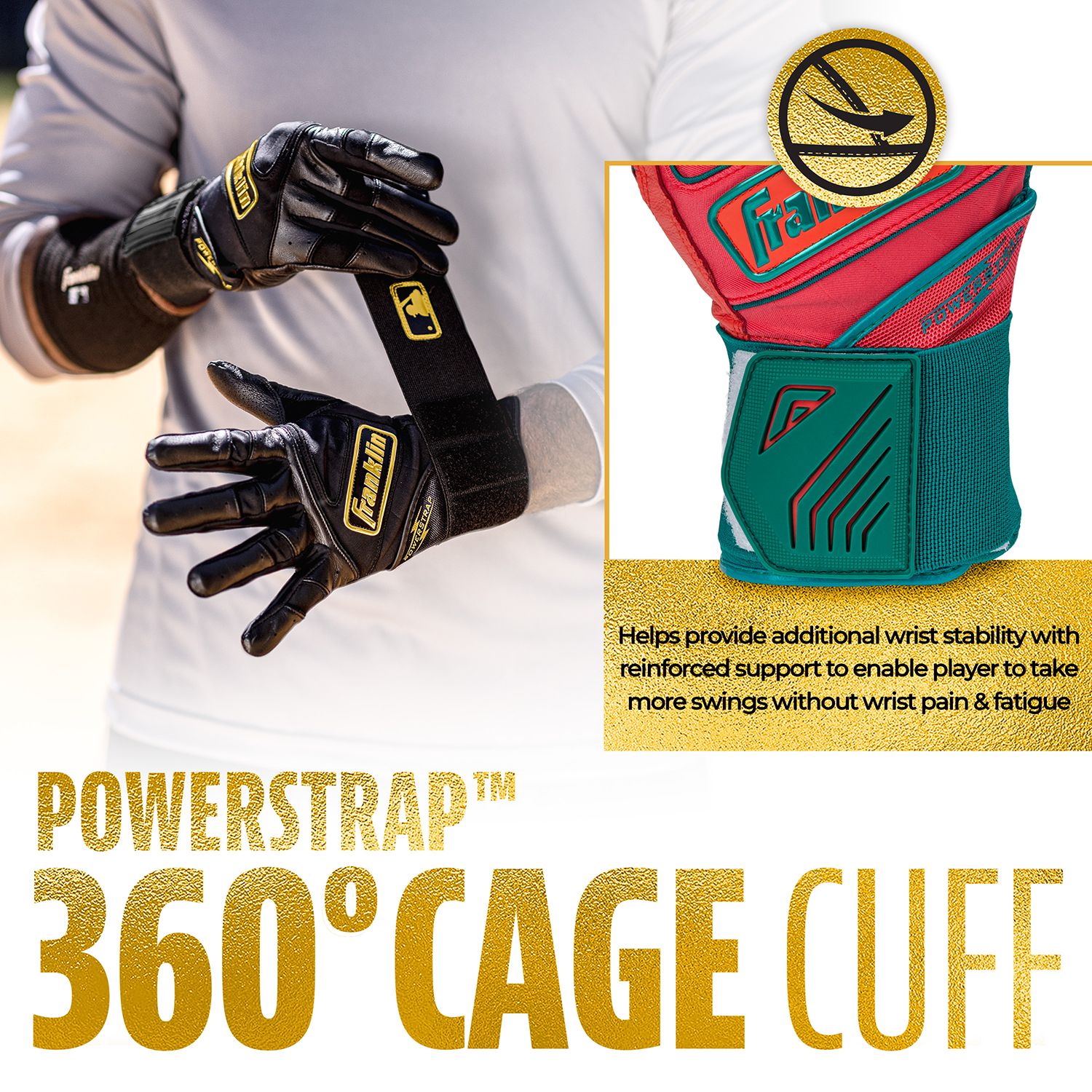 Franklin Adult Powerstrap Infinite Batting Gloves product image