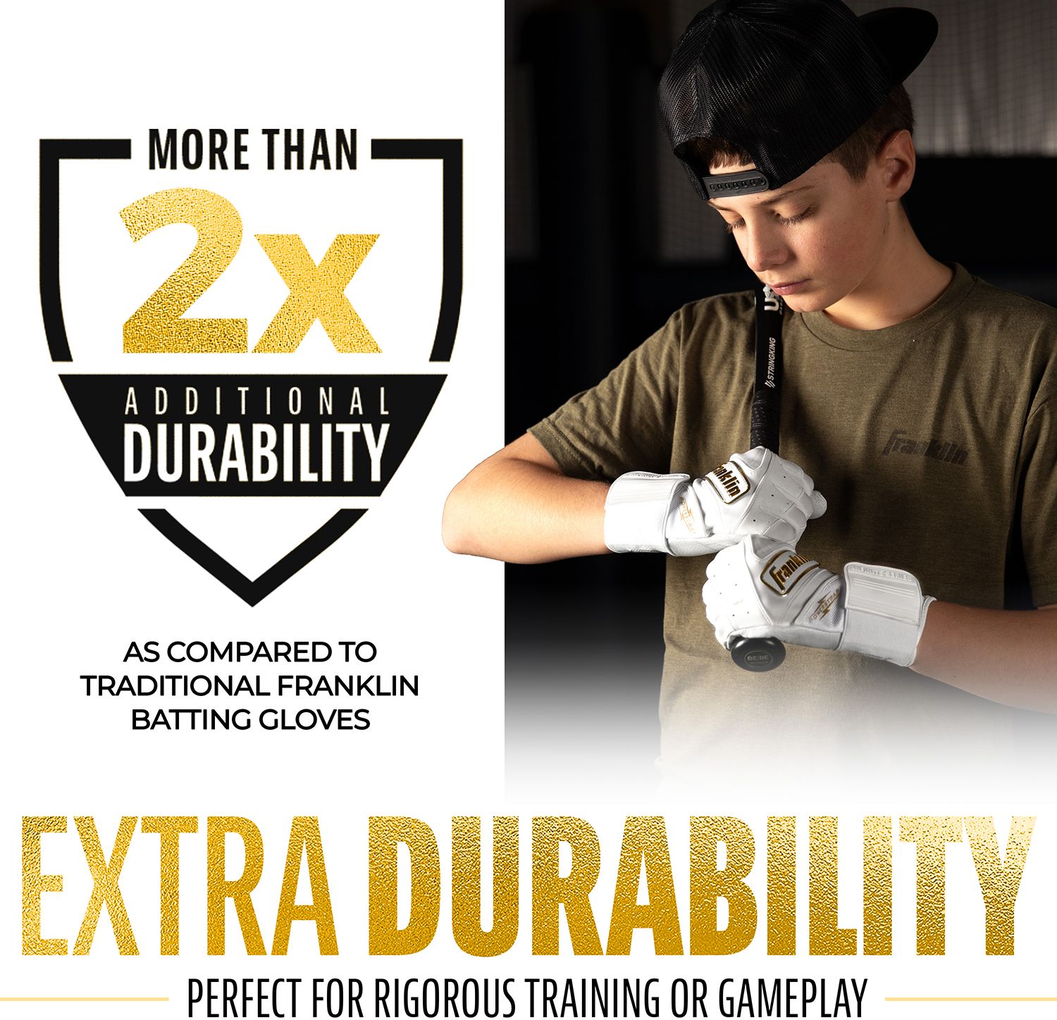 Franklin Adult Powerstrap Infinite Batting Gloves product image