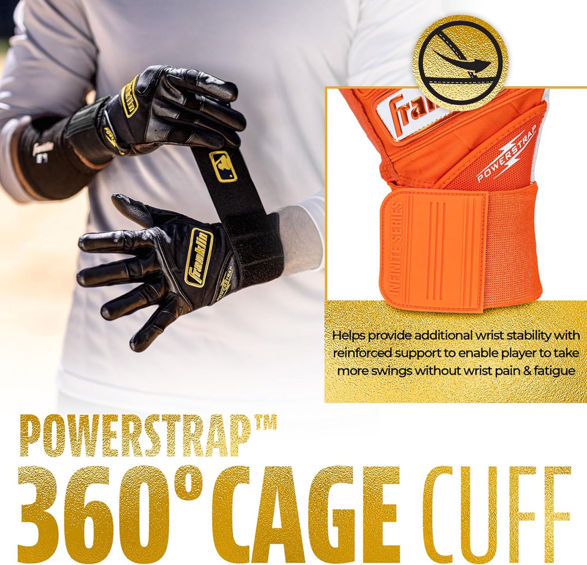 Franklin Adult Powerstrap Infinite Batting Gloves product image