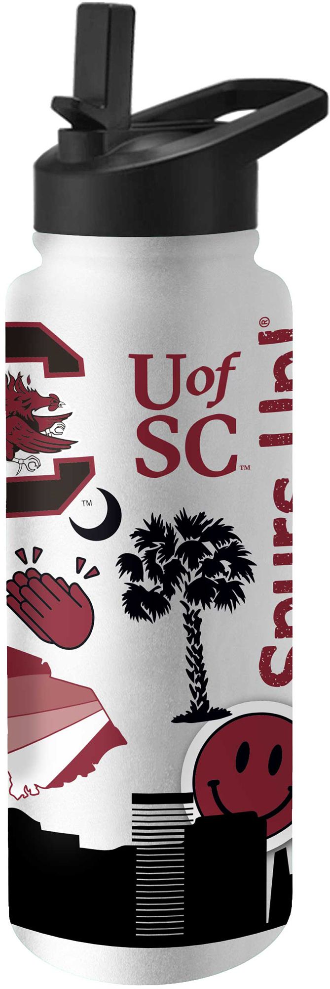 Logo Brands South Carolina Gamecocks 34 oz. Stainless Steel Native Quencher Water Bottle product image