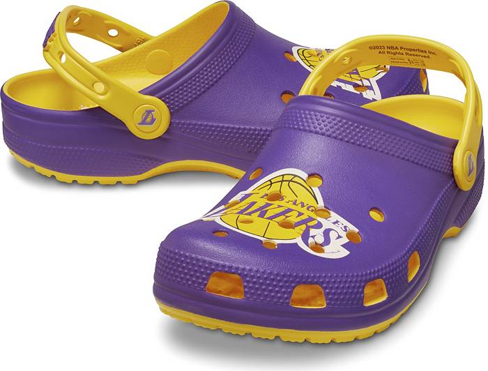 Lakers Court King Crocs Gold And Purple Crocs Shoes - CrocsBox