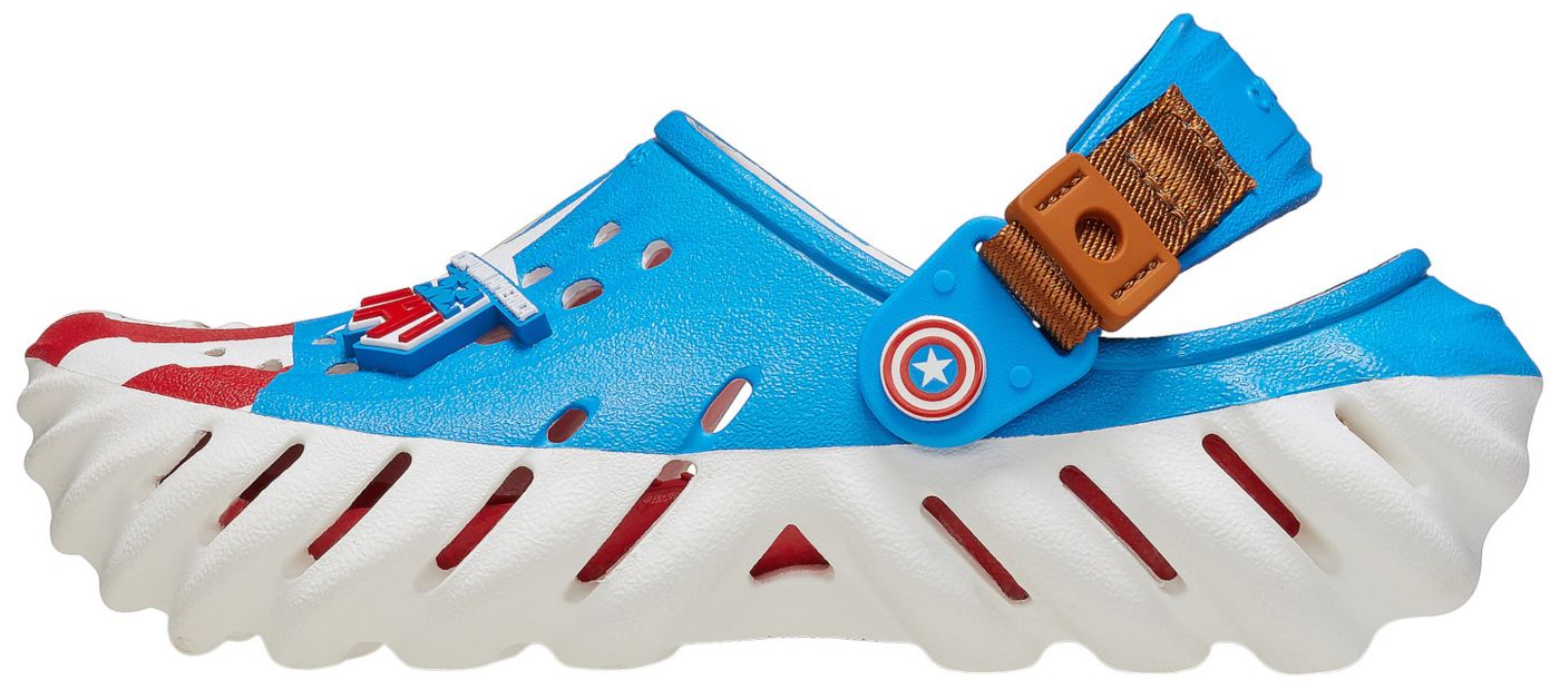 WHOLESALE SLIDE ON CROC KIDS CAPTAIN AMERICA popular THEME 18 COUNT KIDS SZ 7