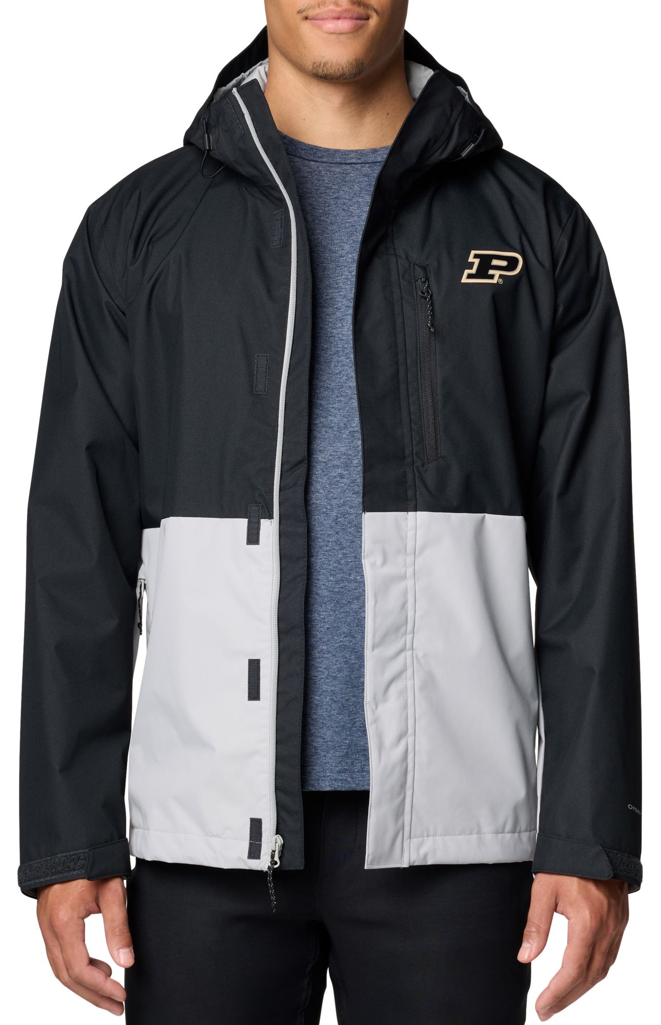 Columbia Men's Purdue Boilermakers Black/Grey Color Block Field Bound Jacket product image