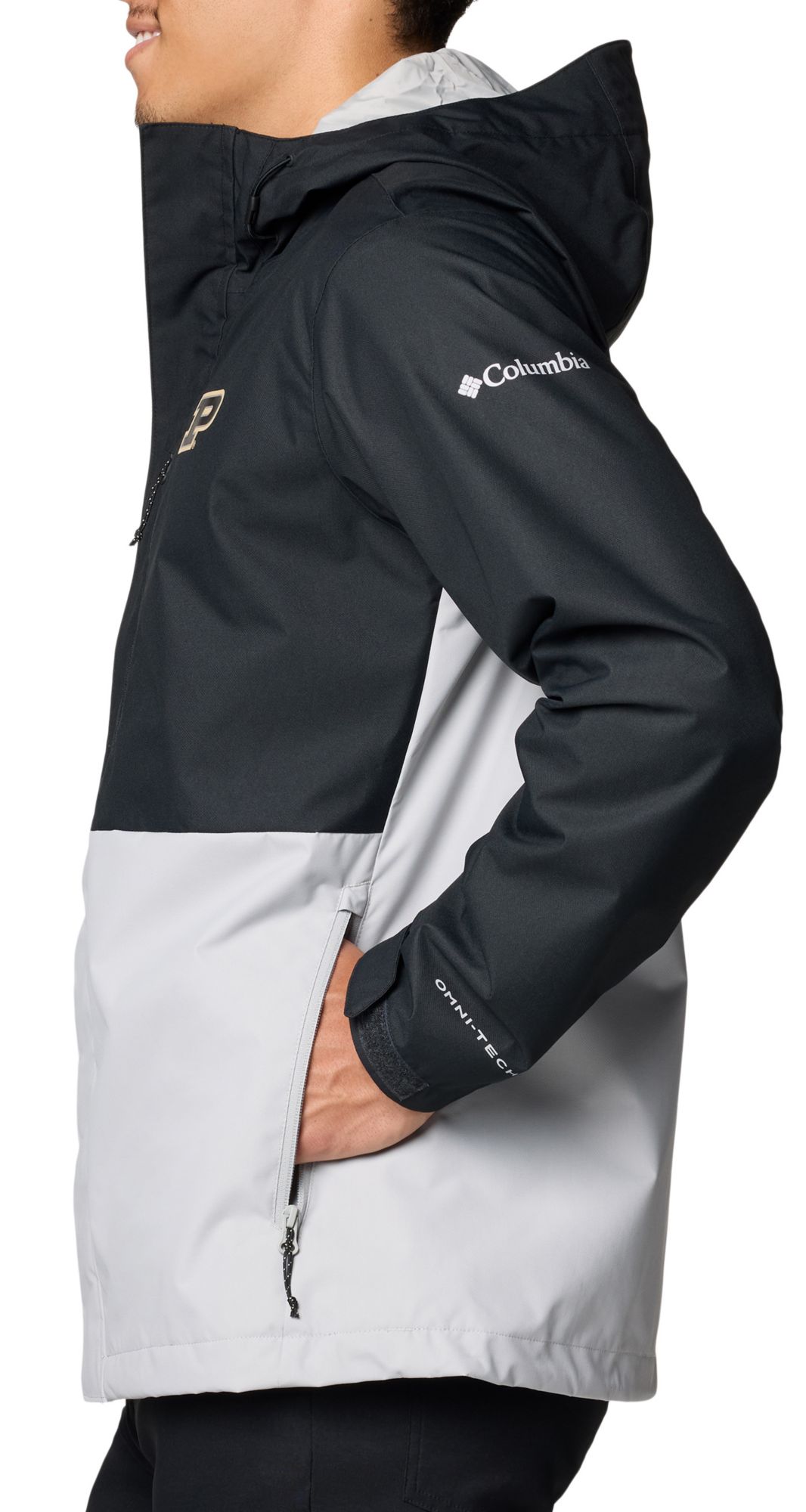 Columbia Men's Purdue Boilermakers Black/Grey Color Block Field Bound Jacket product image