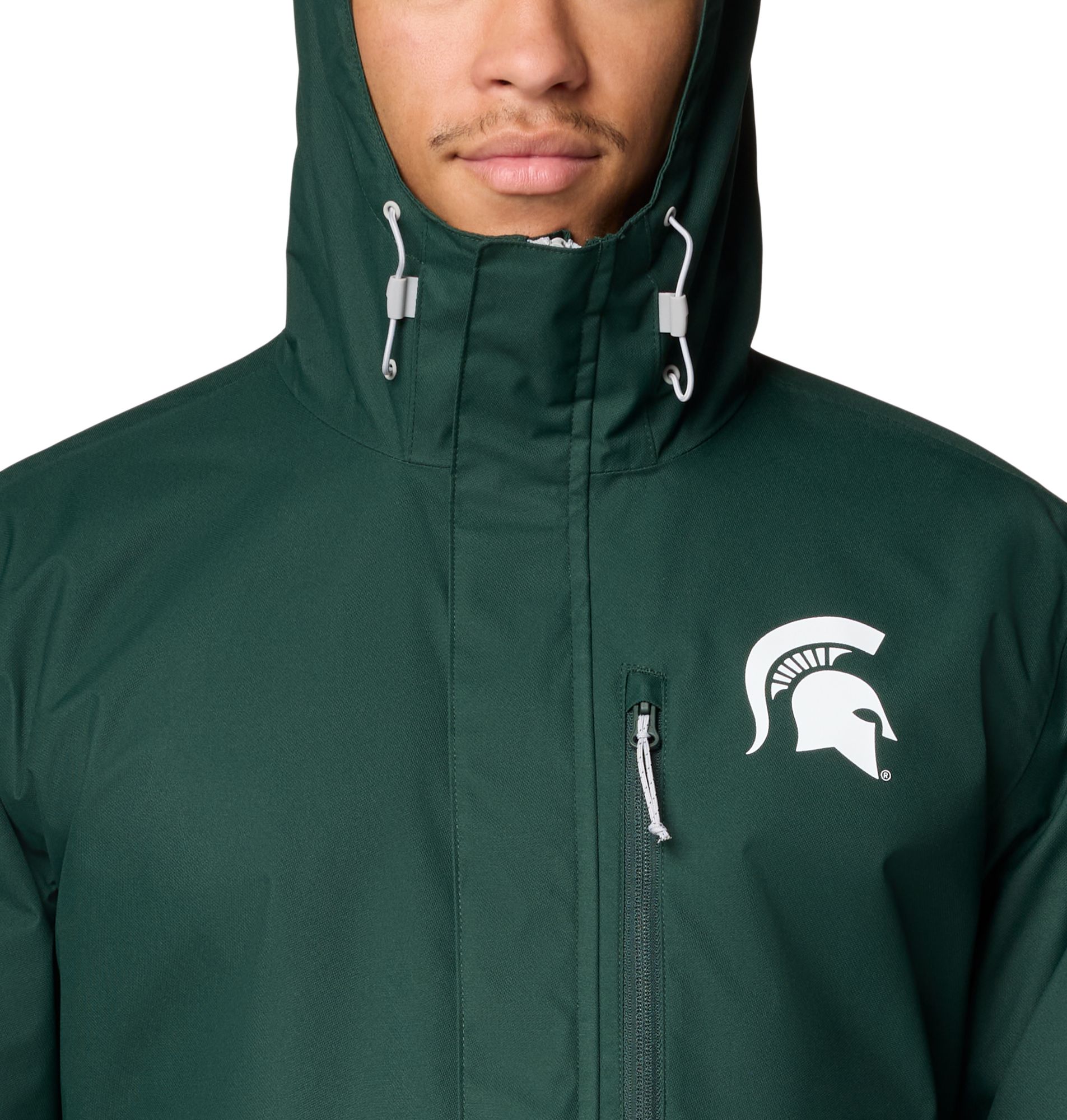 Columbia Men's Michigan State Spartans Green/Grey Color Block Field Bound Jacket product image