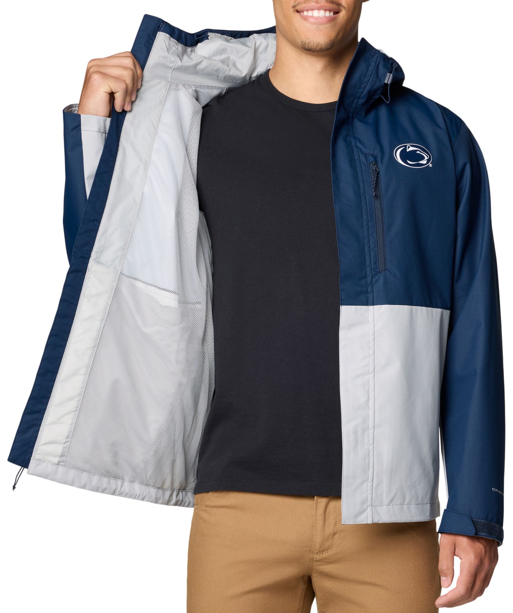 Columbia Men's Penn State Nittany Lions Navy/Grey Color Block Field Bound Jacket product image