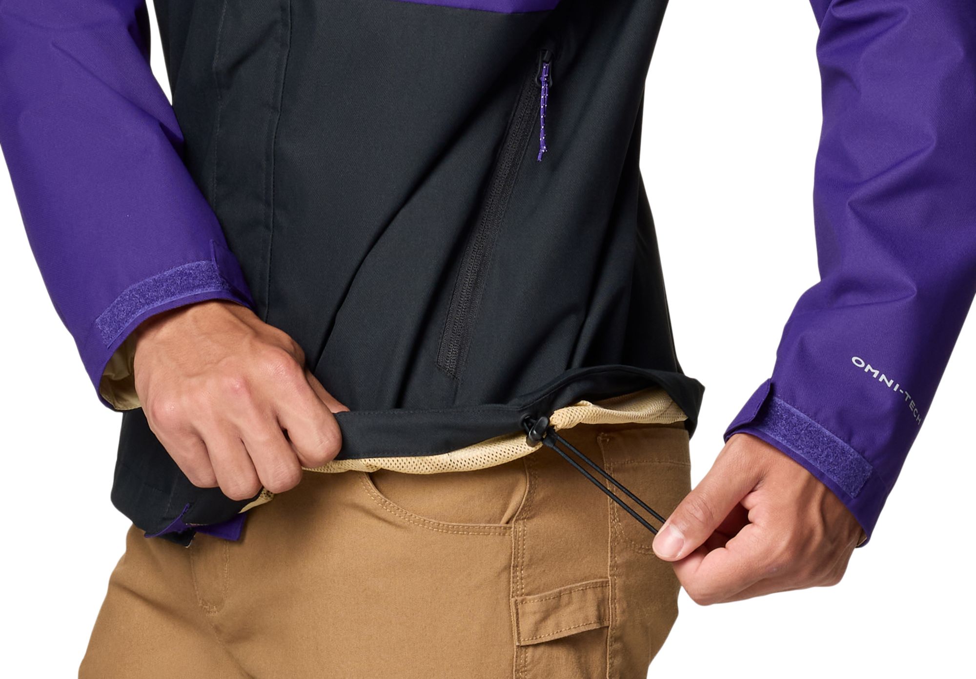 Columbia Men's Washington Huskies PURPLE/BLACK Color Block Field Bound Jacket product image