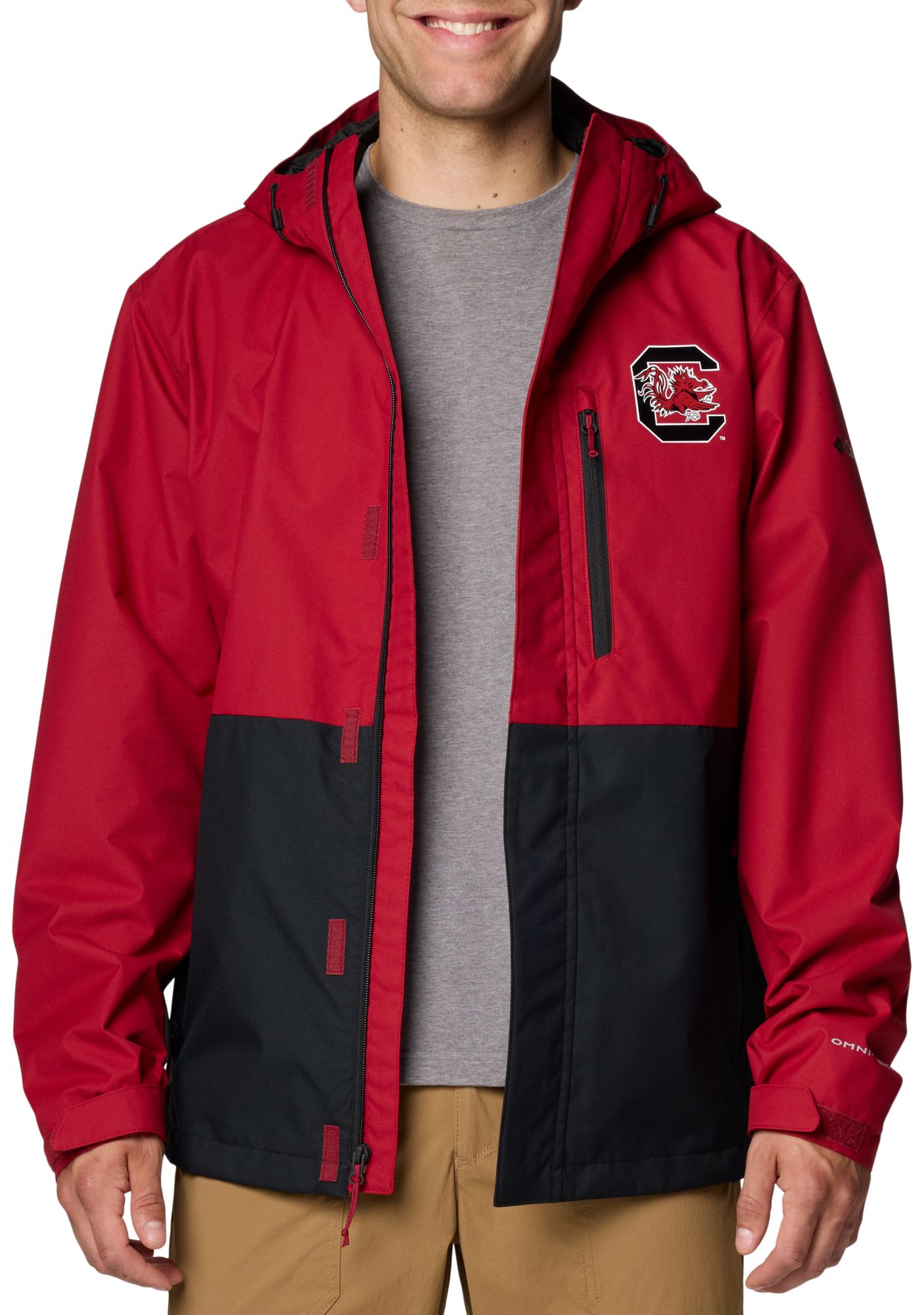 Columbia Men's South Carolina Gamecocks Red/Black Color Block Field Bound Jacket product image