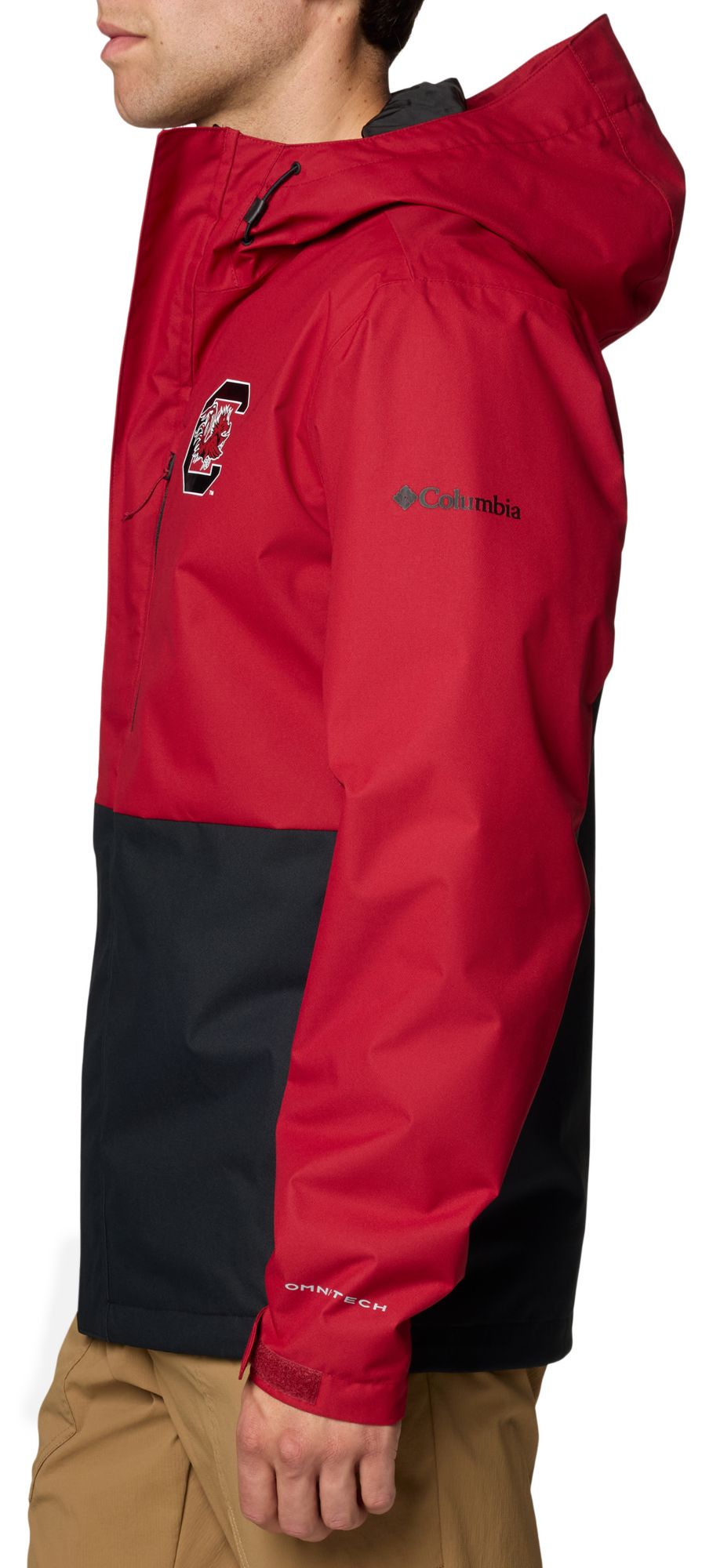 Columbia Men's South Carolina Gamecocks Red/Black Color Block Field Bound Jacket product image