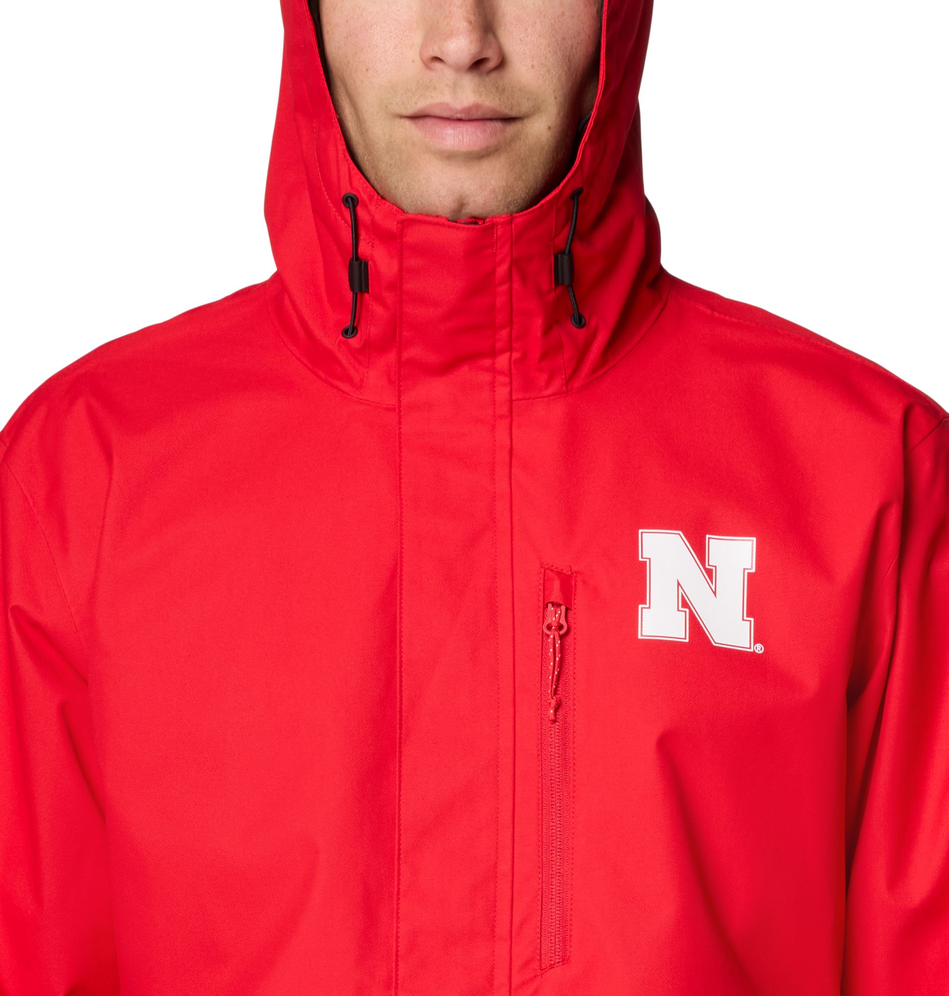 Columbia Men's Nebraska Cornhuskers Red/Black Color Block Field Bound Jacket product image