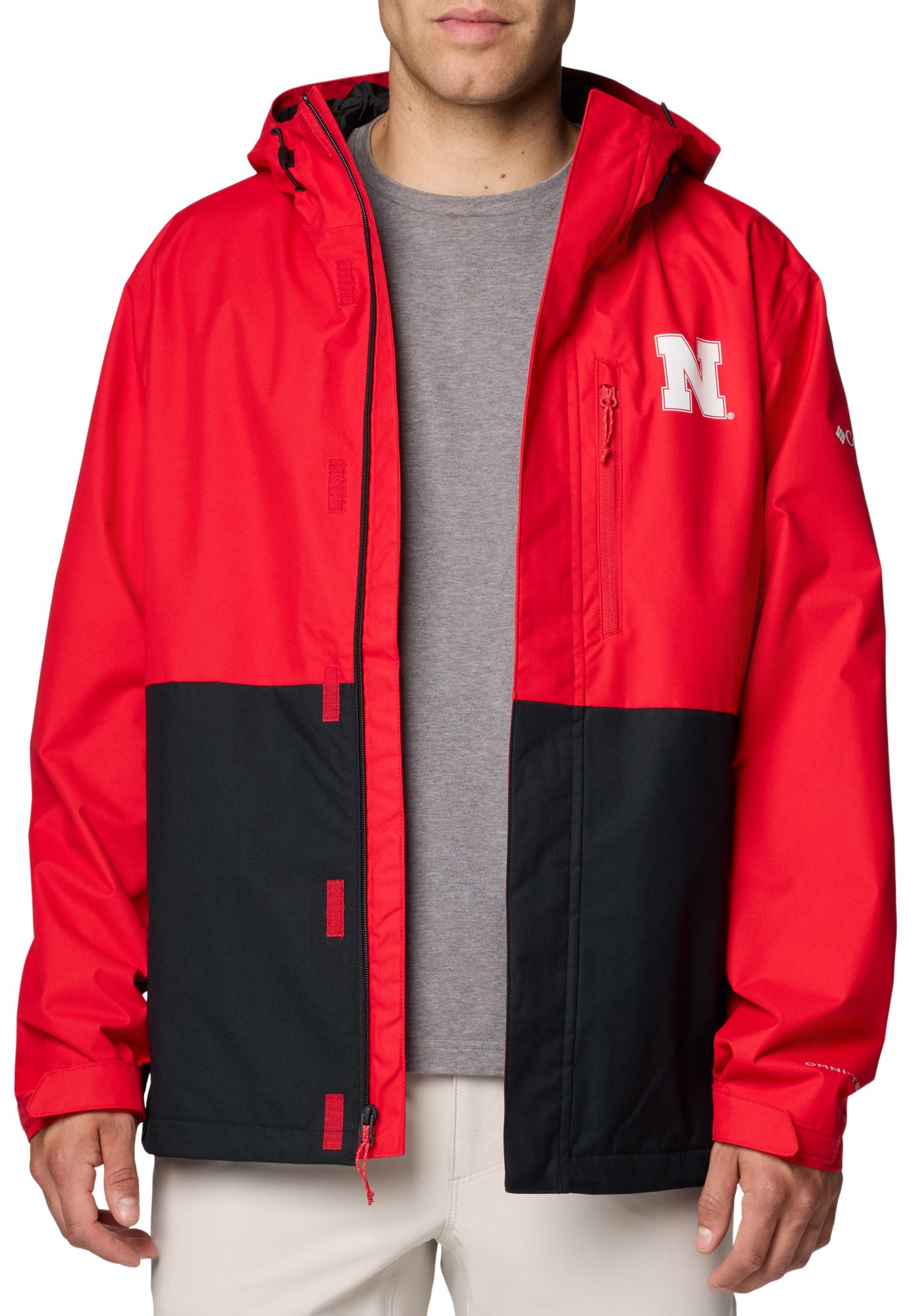 Columbia Men's Nebraska Cornhuskers Red/Black Color Block Field Bound Jacket product image