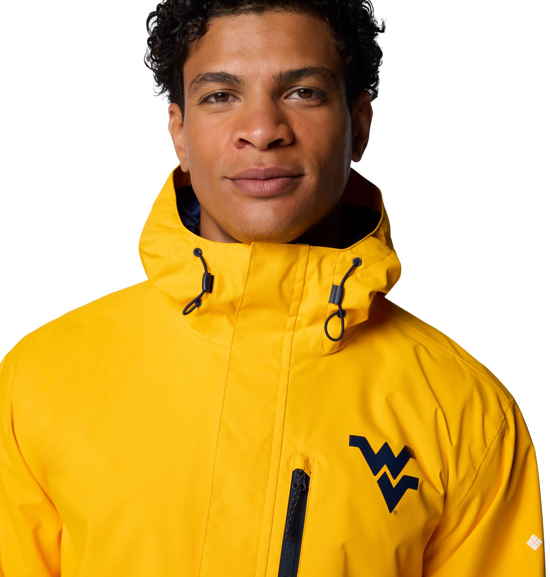 Columbia Men's West Virginia Mountaineers Gold/Navy Color Block Field Bound Jacket product image