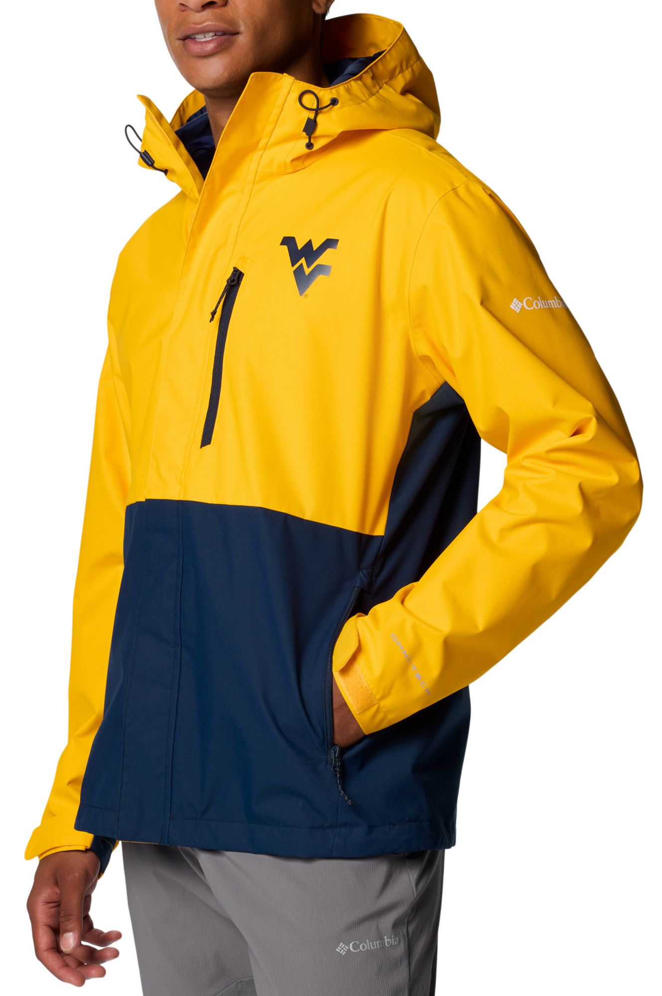 Columbia Men's West Virginia Mountaineers Gold/Navy Color Block Field Bound Jacket product image
