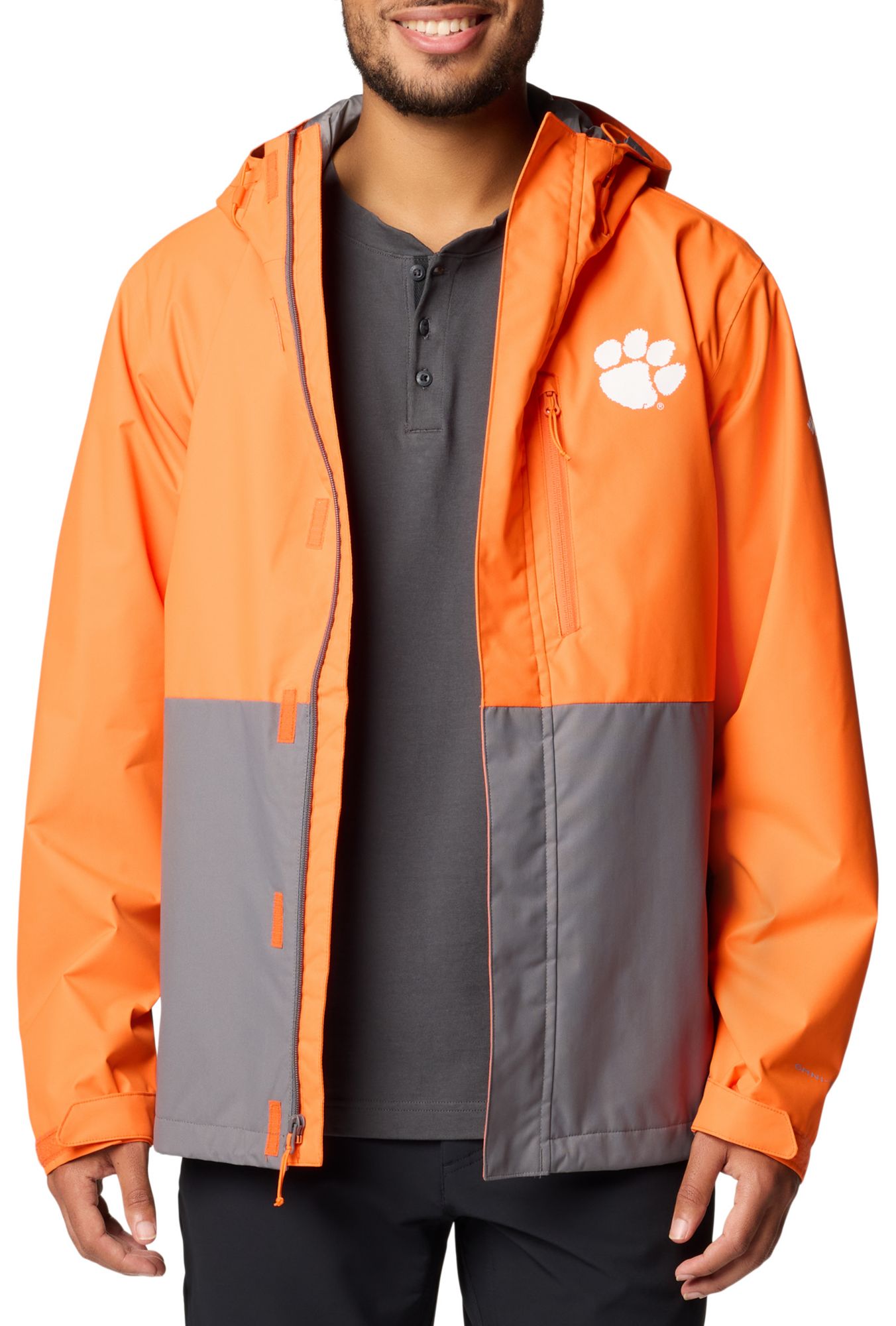 Columbia Men's Clemson Tigers Orange/Grey Color Block Field Bound Jacket product image