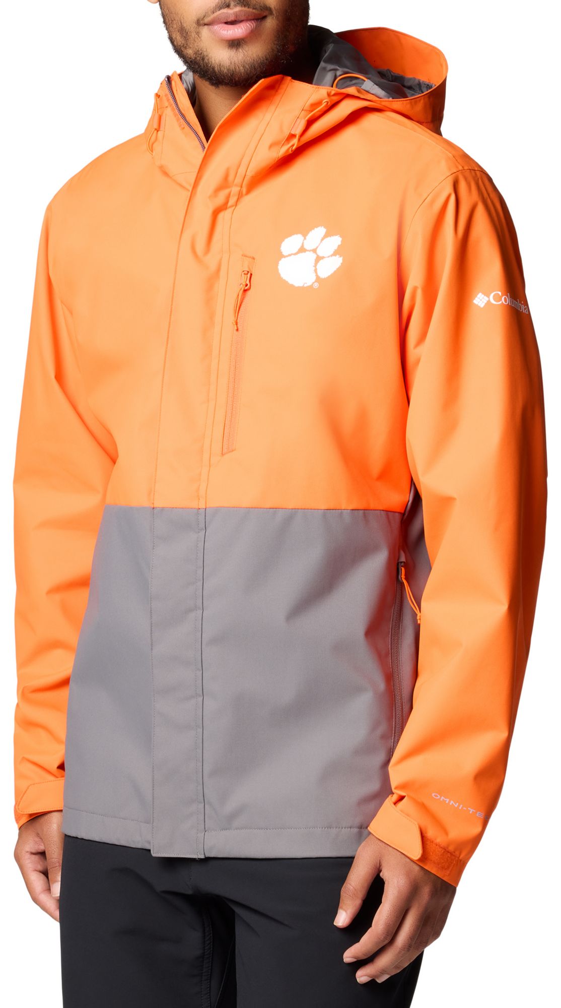 Columbia Men's Clemson Tigers Orange/Grey Color Block Field Bound Jacket product image