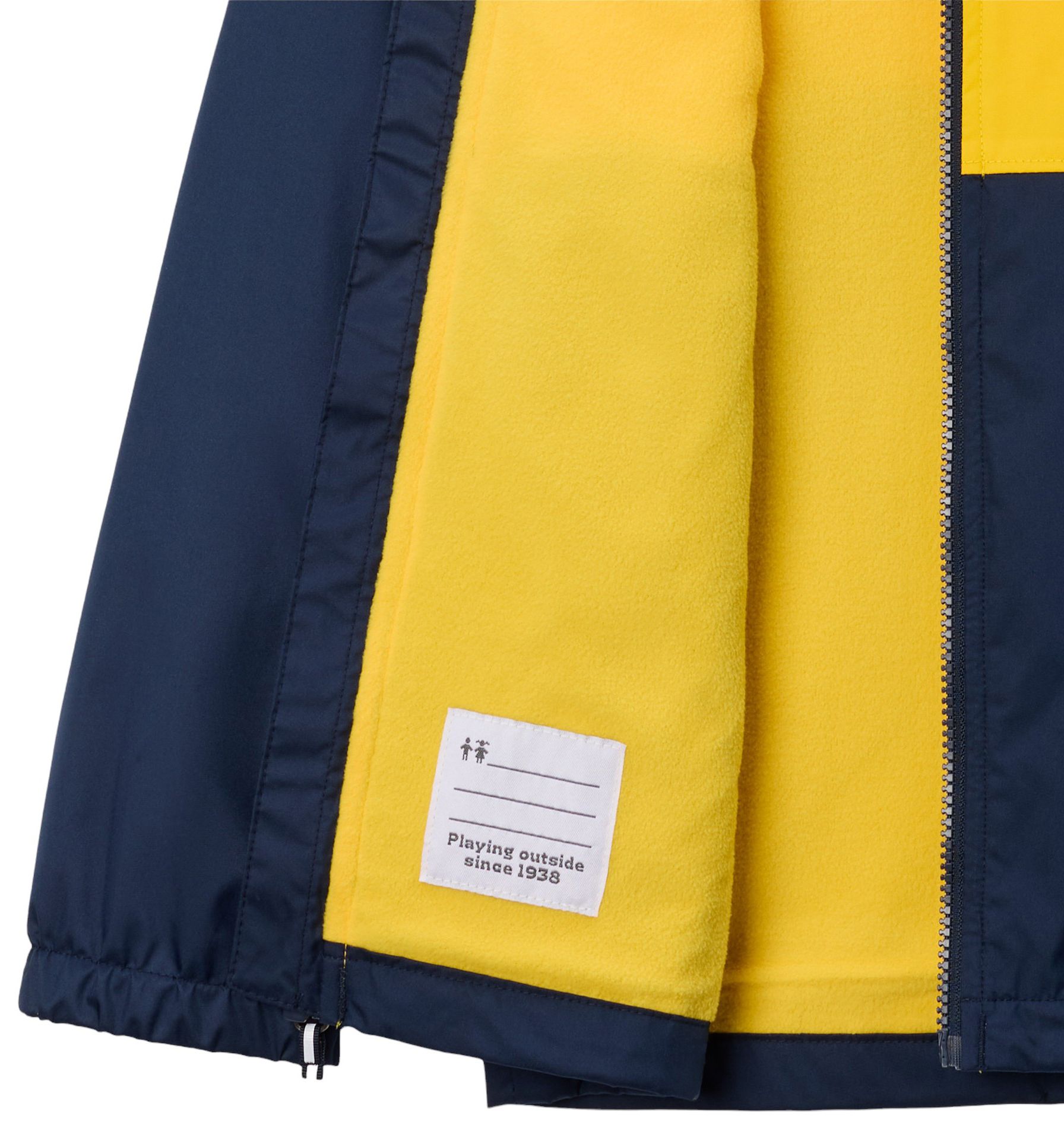 Columbia Youth Michigan Wolverines Navy/Yellow Rainy Fields Jacket product image