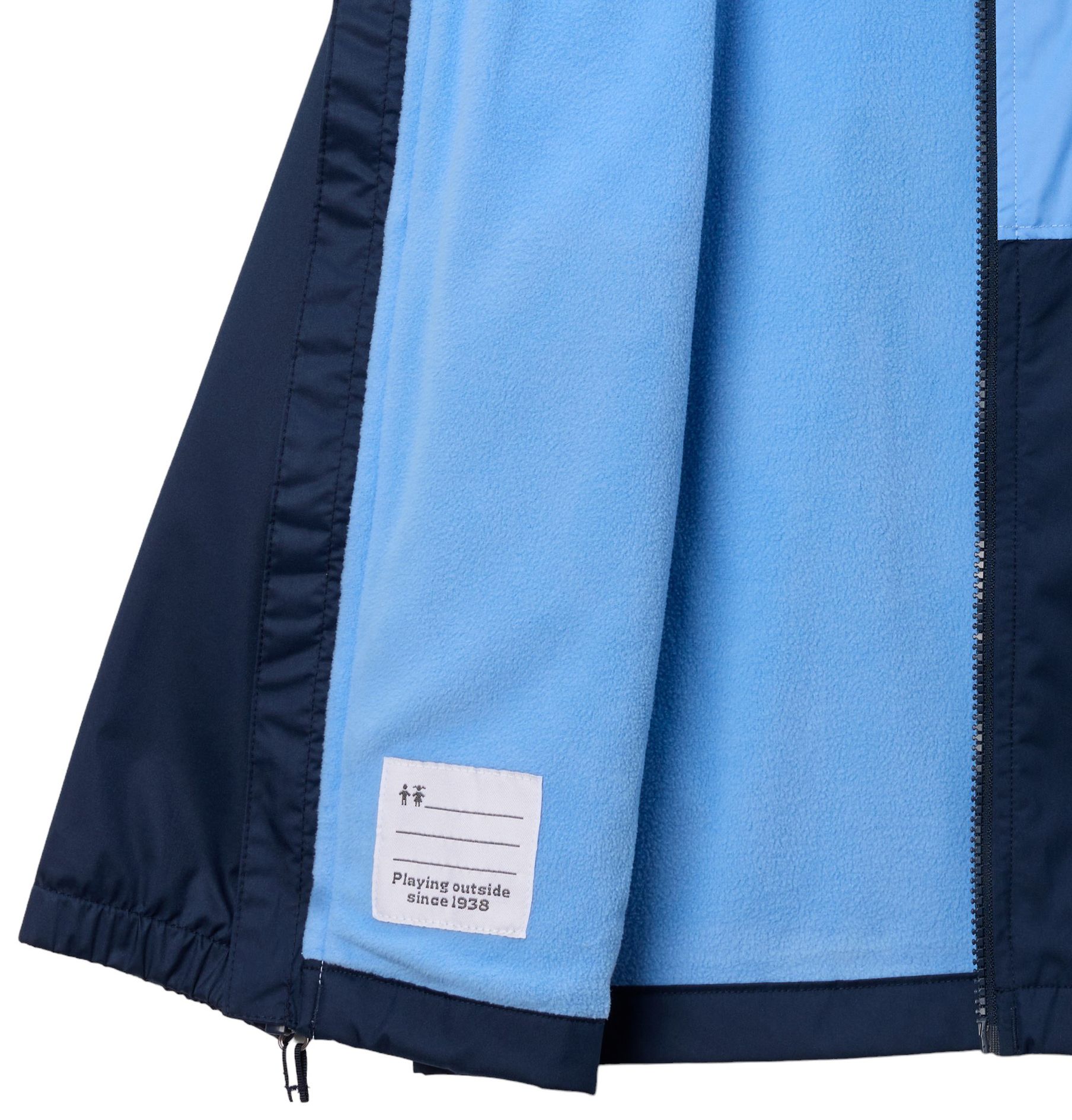 Columbia Youth North Carolina Tar Heels Navy/Light Blue Rainy Fields Jacket product image