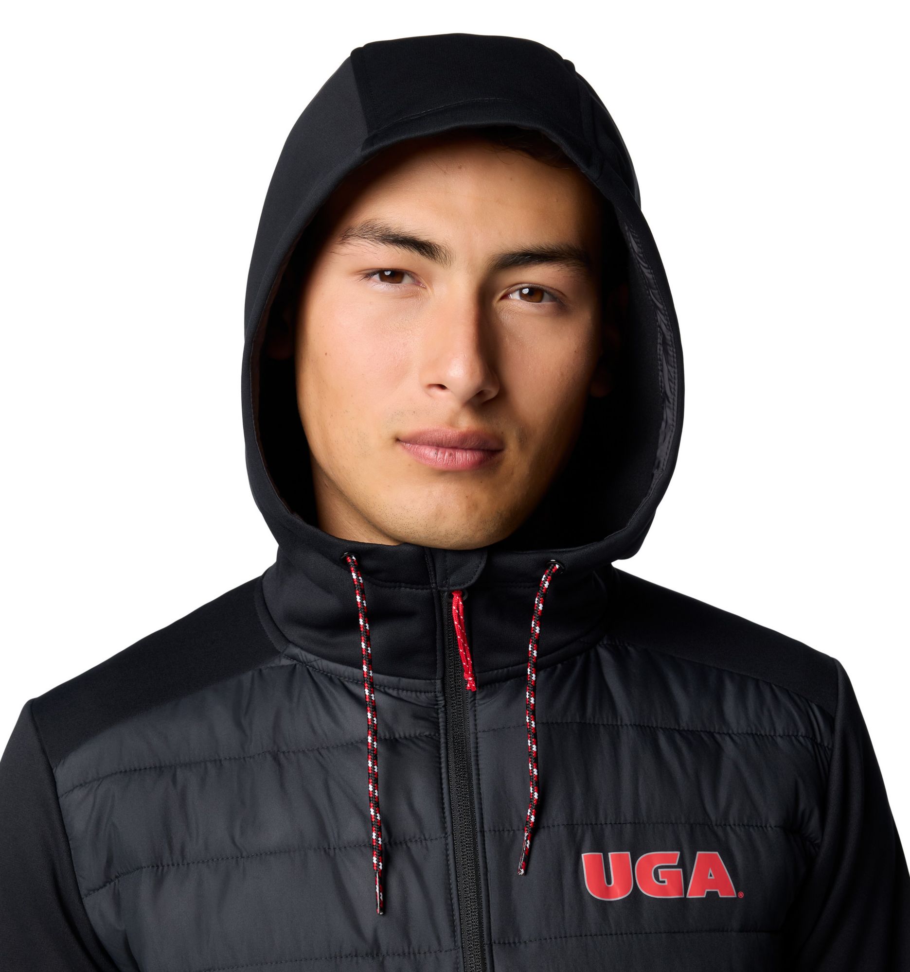 Columbia Men's Georgia Bulldogs Black Hybrid Full-Zip Jacket product image