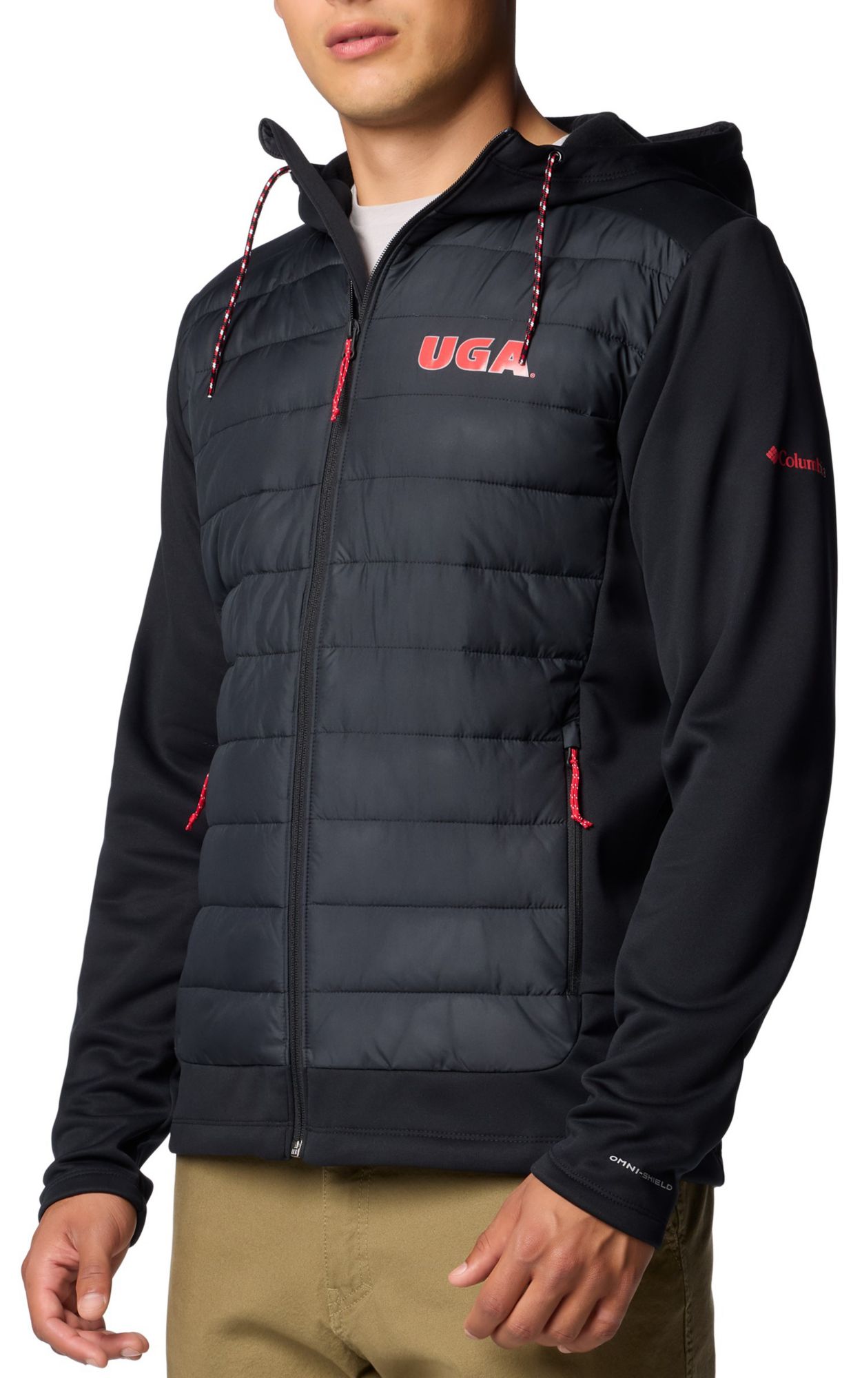 Columbia Men's Georgia Bulldogs Black Hybrid Full-Zip Jacket product image