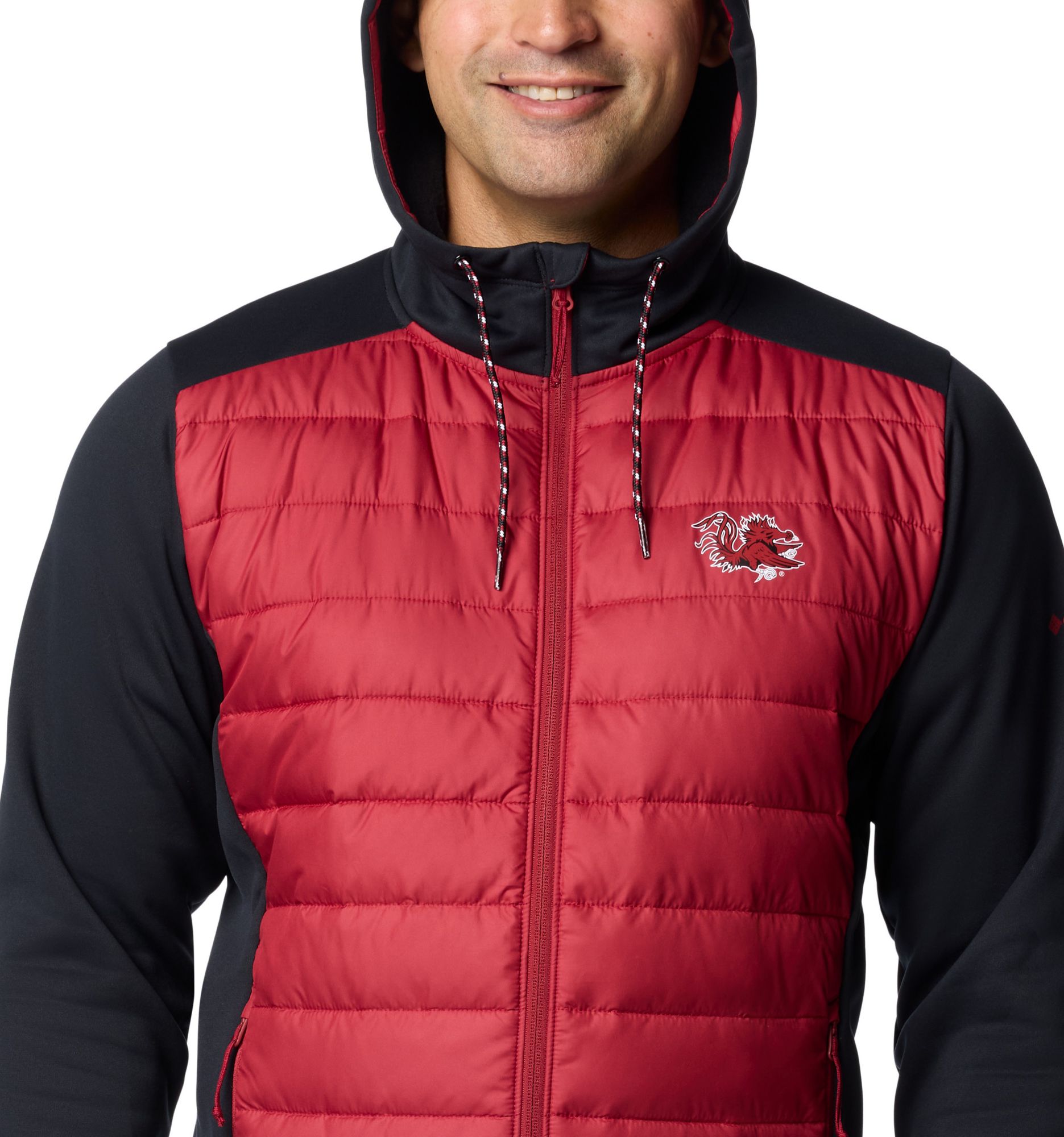 Columbia Men's South Carolina Gamecocks Black Hybrid Full-Zip Jacket product image