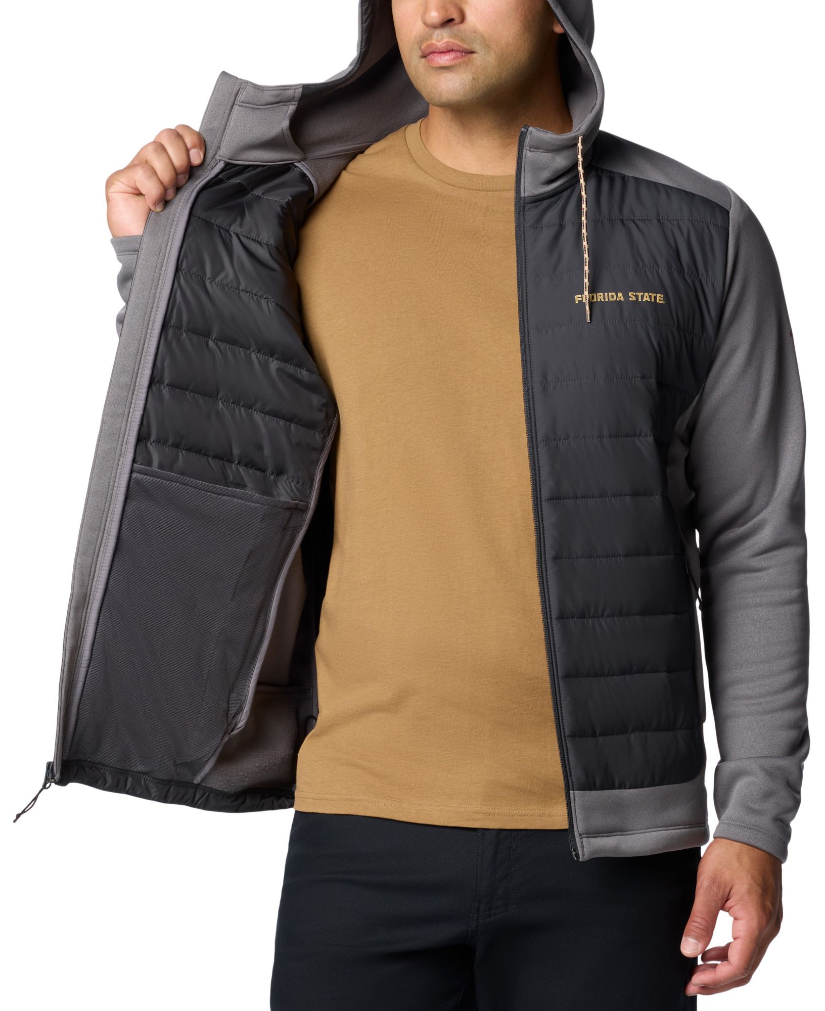 Columbia Men's Florida State Seminoles City Grey Hybrid Full-Zip Jacket product image