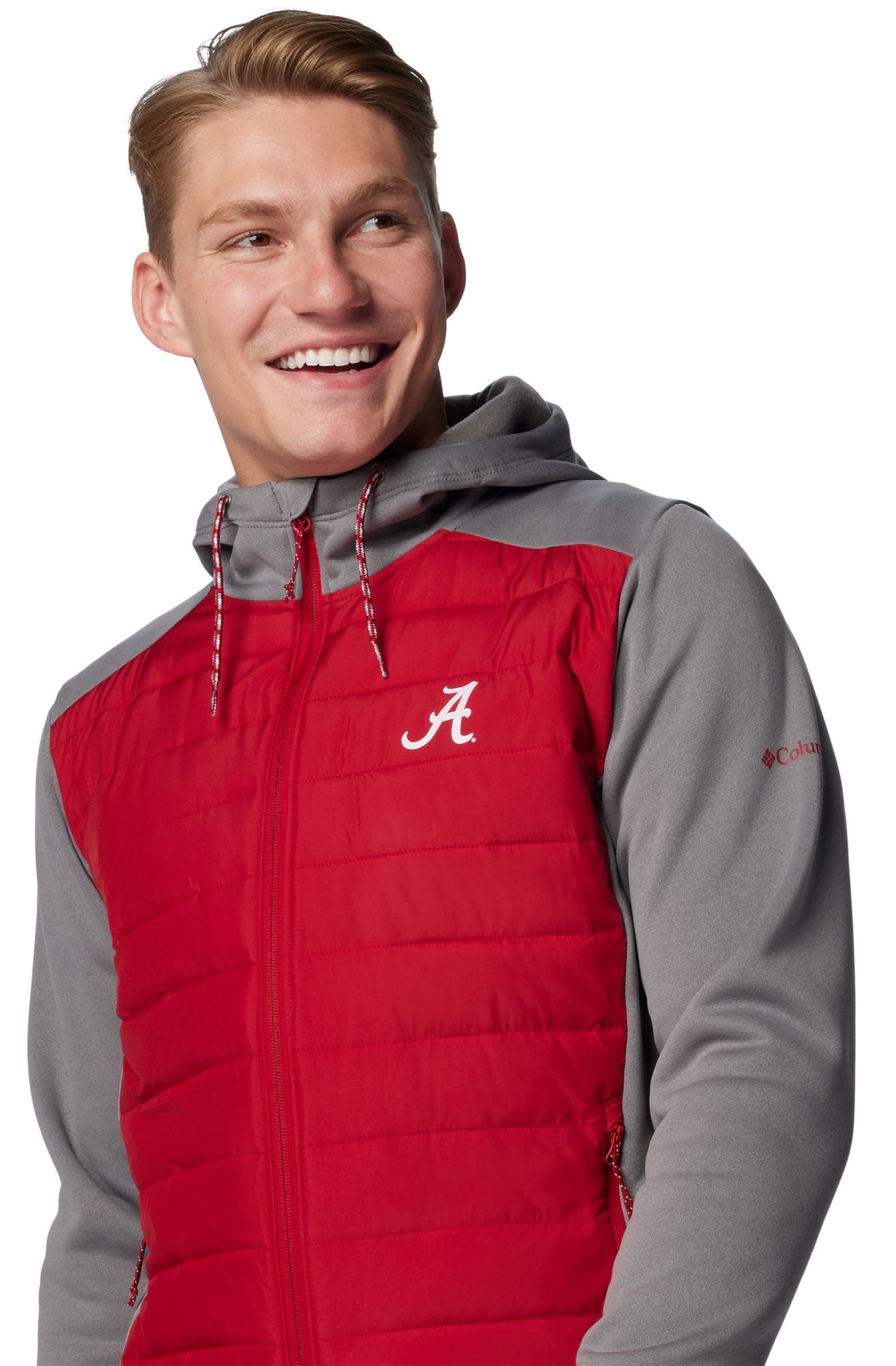 Columbia Men's Alabama Crimson Tide City Grey Hybrid Full-Zip Jacket product image