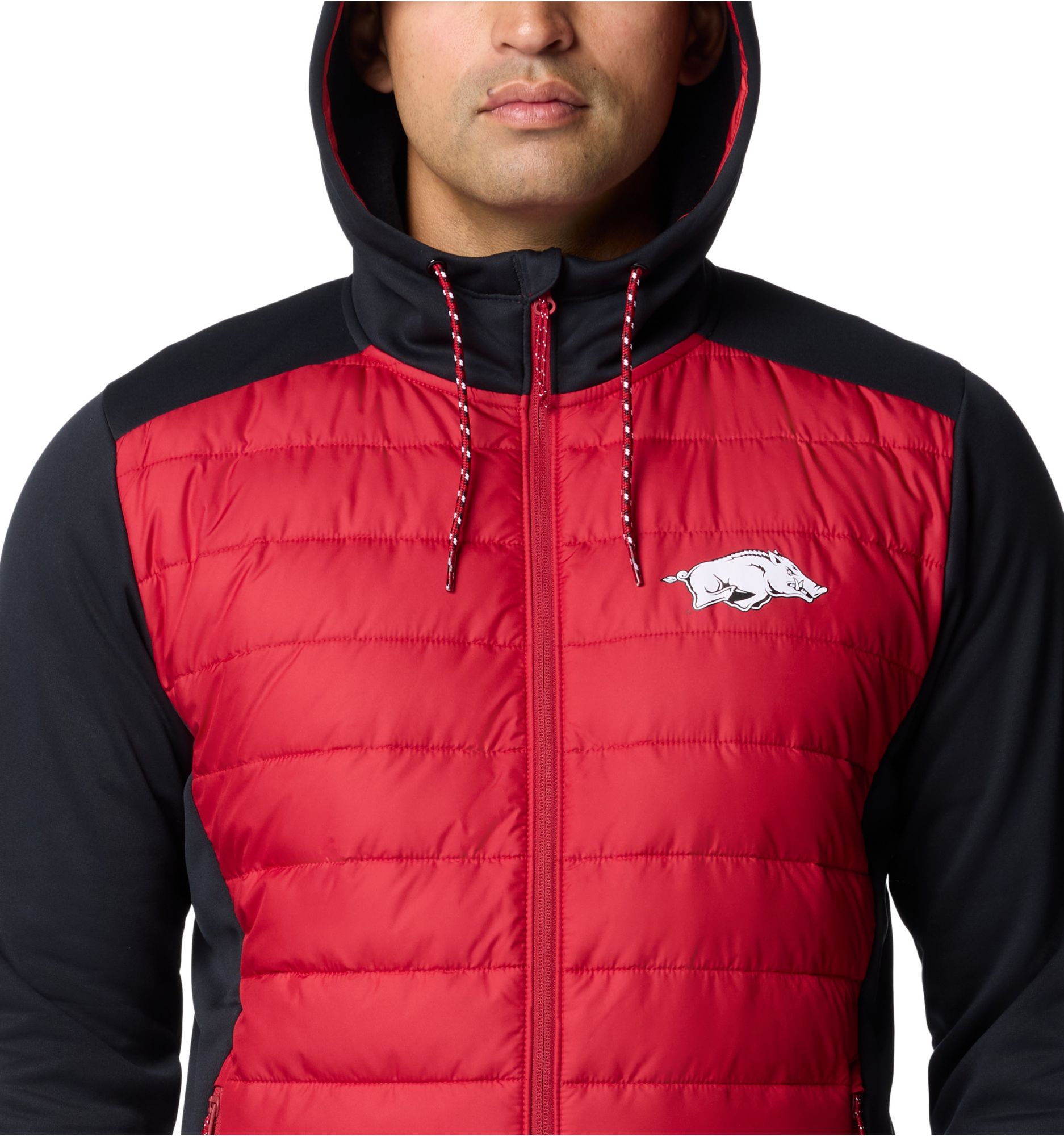 Columbia Men's Arkansas Razorbacks Black Hybrid Full-Zip Jacket product image