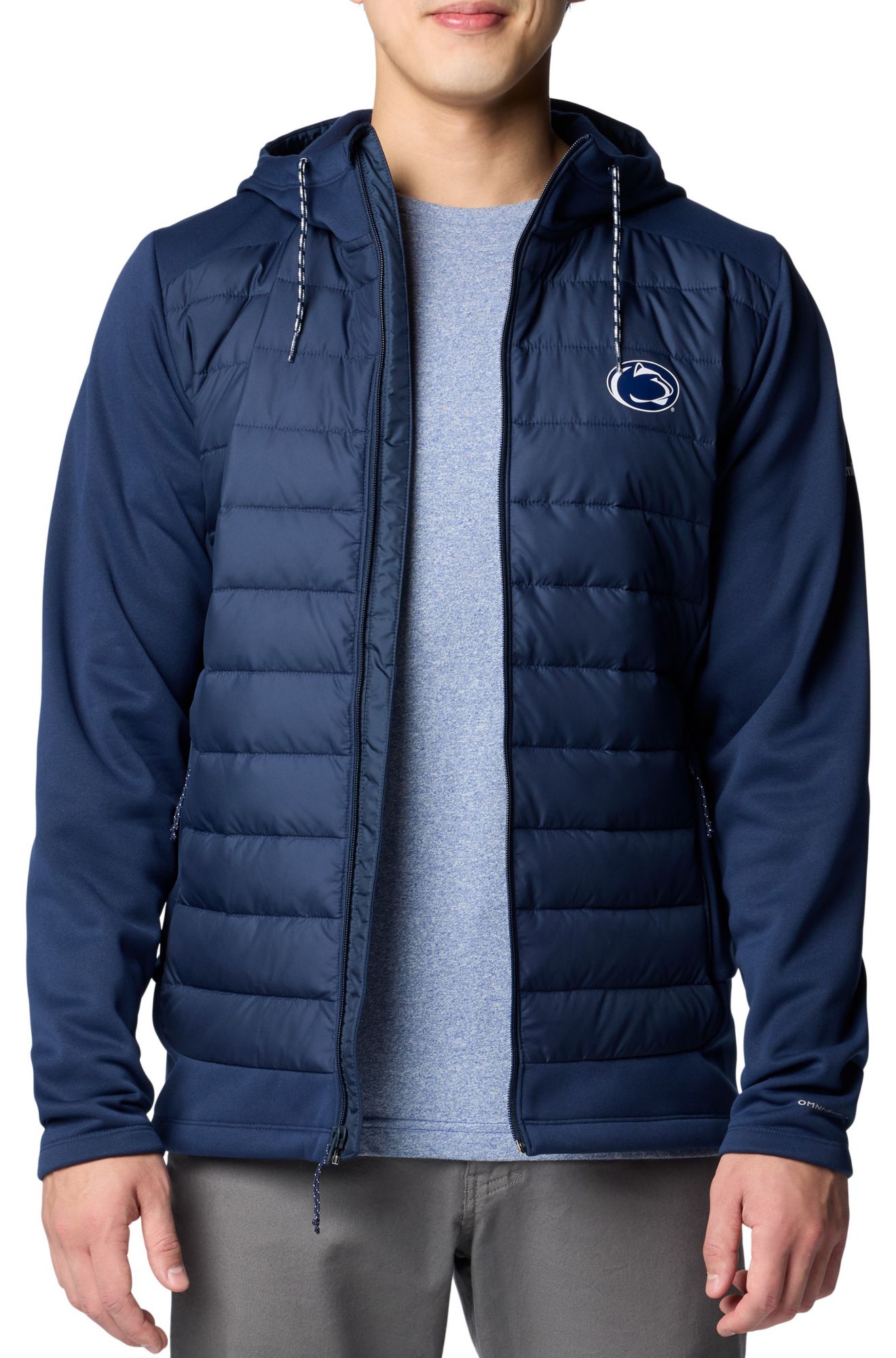 Columbia Men's Penn State Nittany Lions Collegiate Navy Hybrid Full-Zip Jacket product image