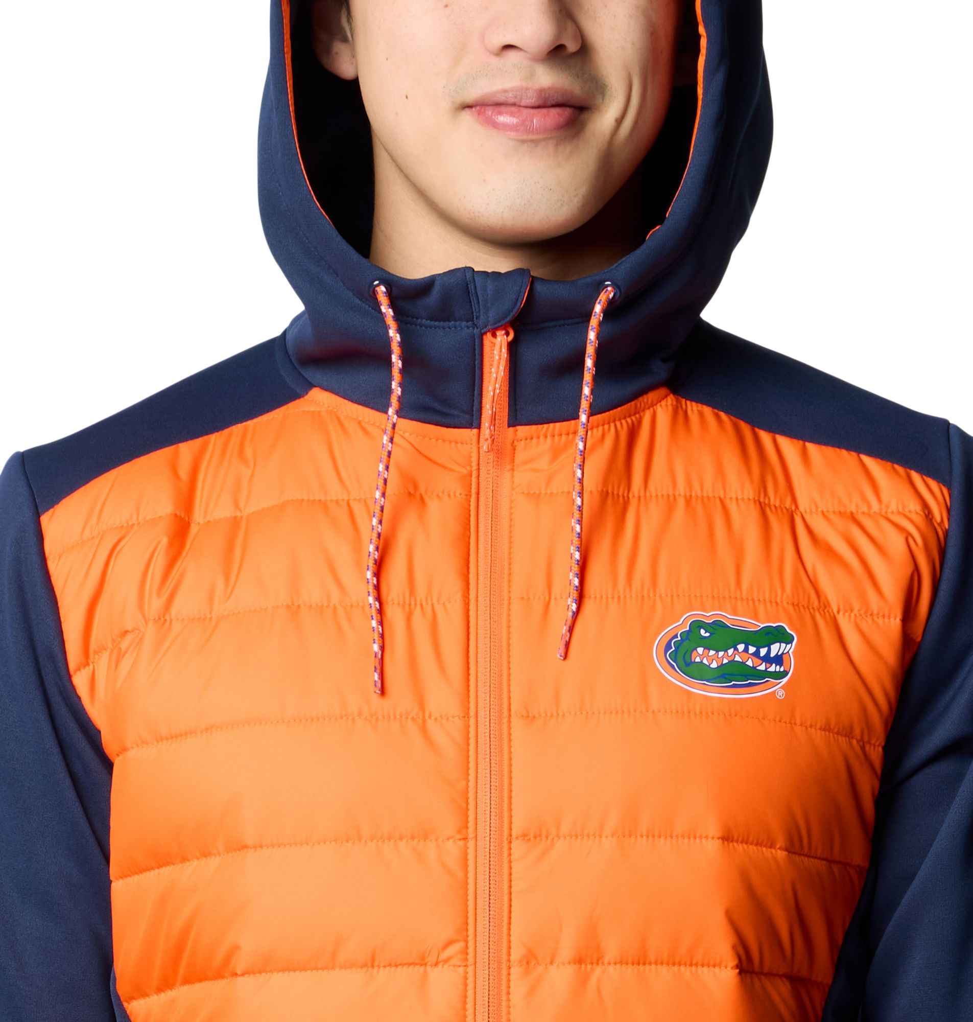 Columbia Men's Florida Gators Collegiate Navy Hybrid Full-Zip Jacket product image