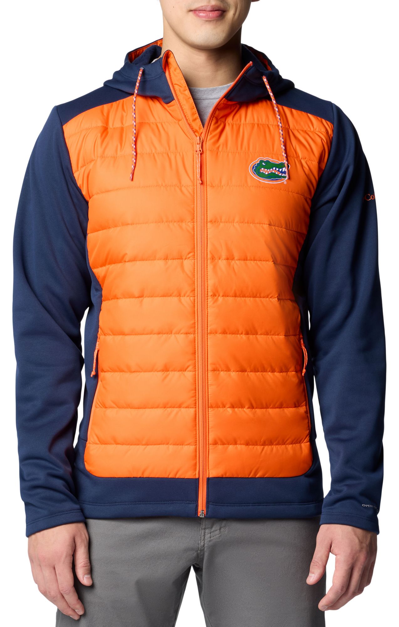 Columbia Men's Florida Gators Collegiate Navy Hybrid Full-Zip Jacket product image