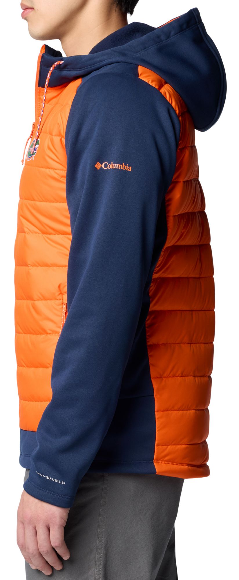 Columbia Men's Florida Gators Collegiate Navy Hybrid Full-Zip Jacket product image