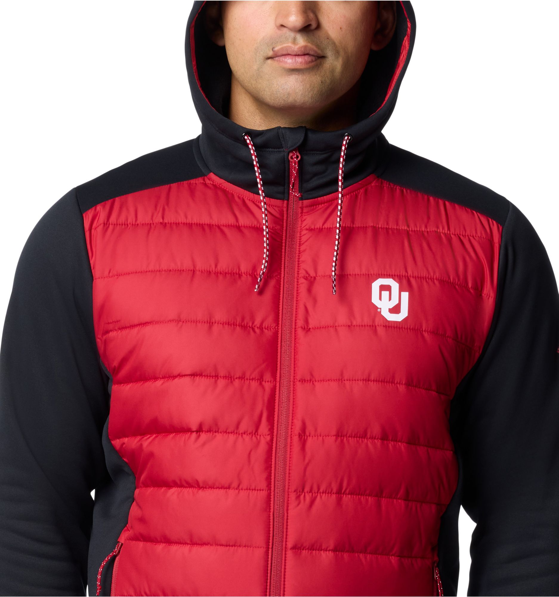 Columbia Men's Oklahoma Sooners Black Hybrid Full-Zip Jacket product image