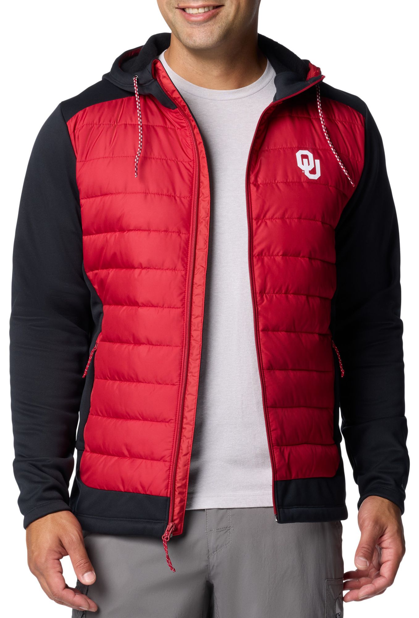Columbia Men's Oklahoma Sooners Black Hybrid Full-Zip Jacket product image