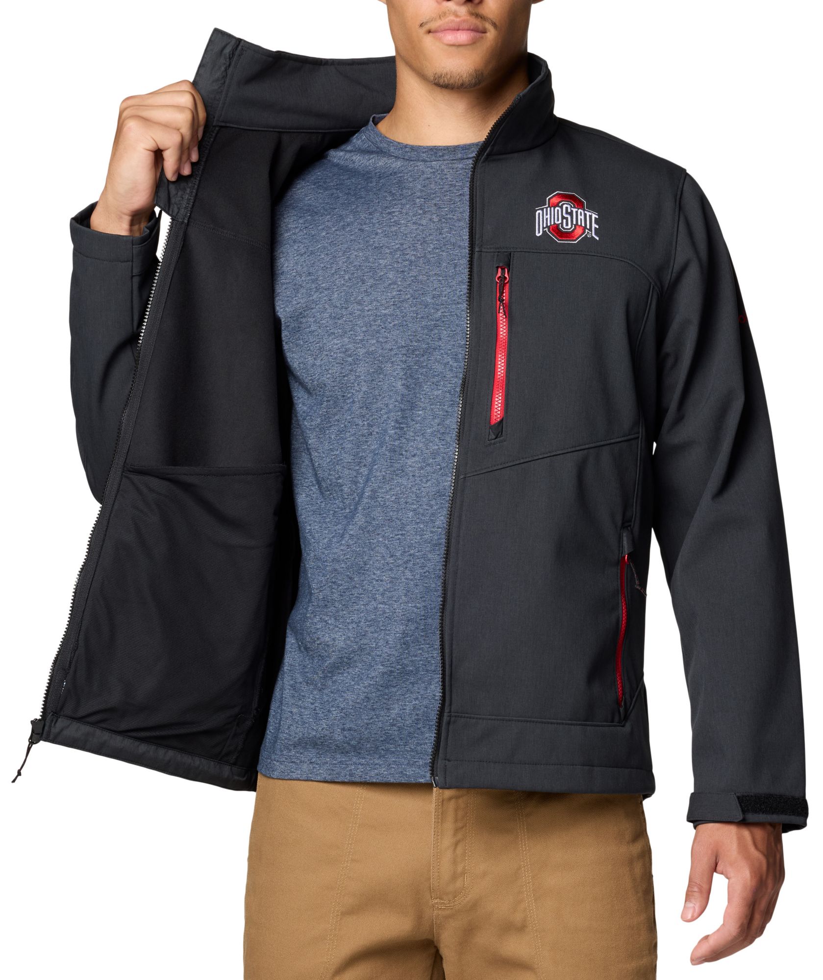Columbia Men's Ohio State Buckeyes Black Ascender III Full-Zip Jacket product image