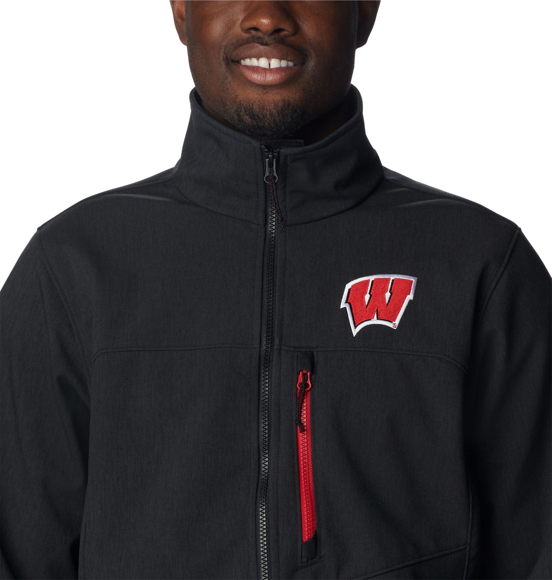 Columbia Men's Wisconsin Badgers Black Ascender III Full-Zip Jacket product image