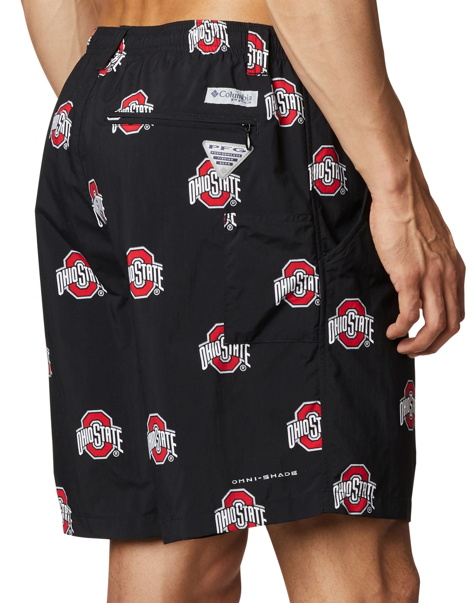 Columbia Men's Ohio State Buckeyes Black Backcast III Printed Performance Shorts product image