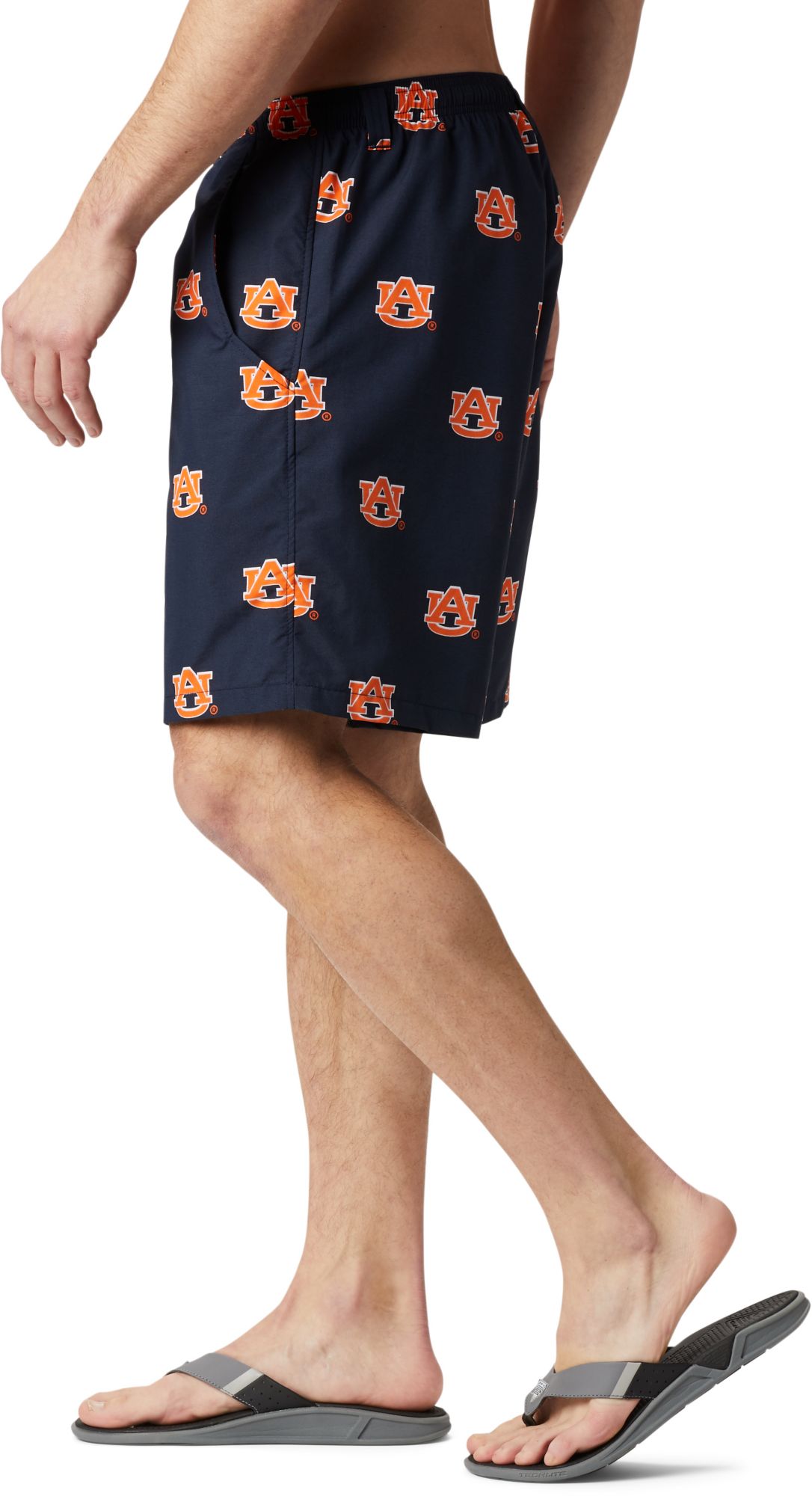 Columbia Men's Auburn Tigers Collegiate Navy Backcast III Printed Performance Shorts product image