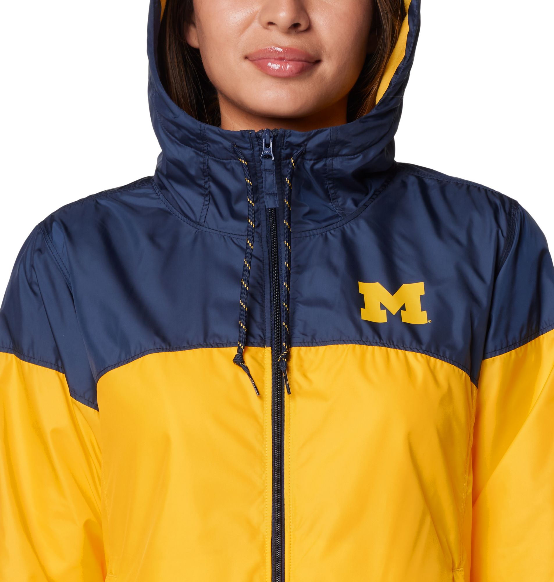 Columbia Women's Michigan Wolverines Navy/Yellow Flash Forward Lined Jacket product image