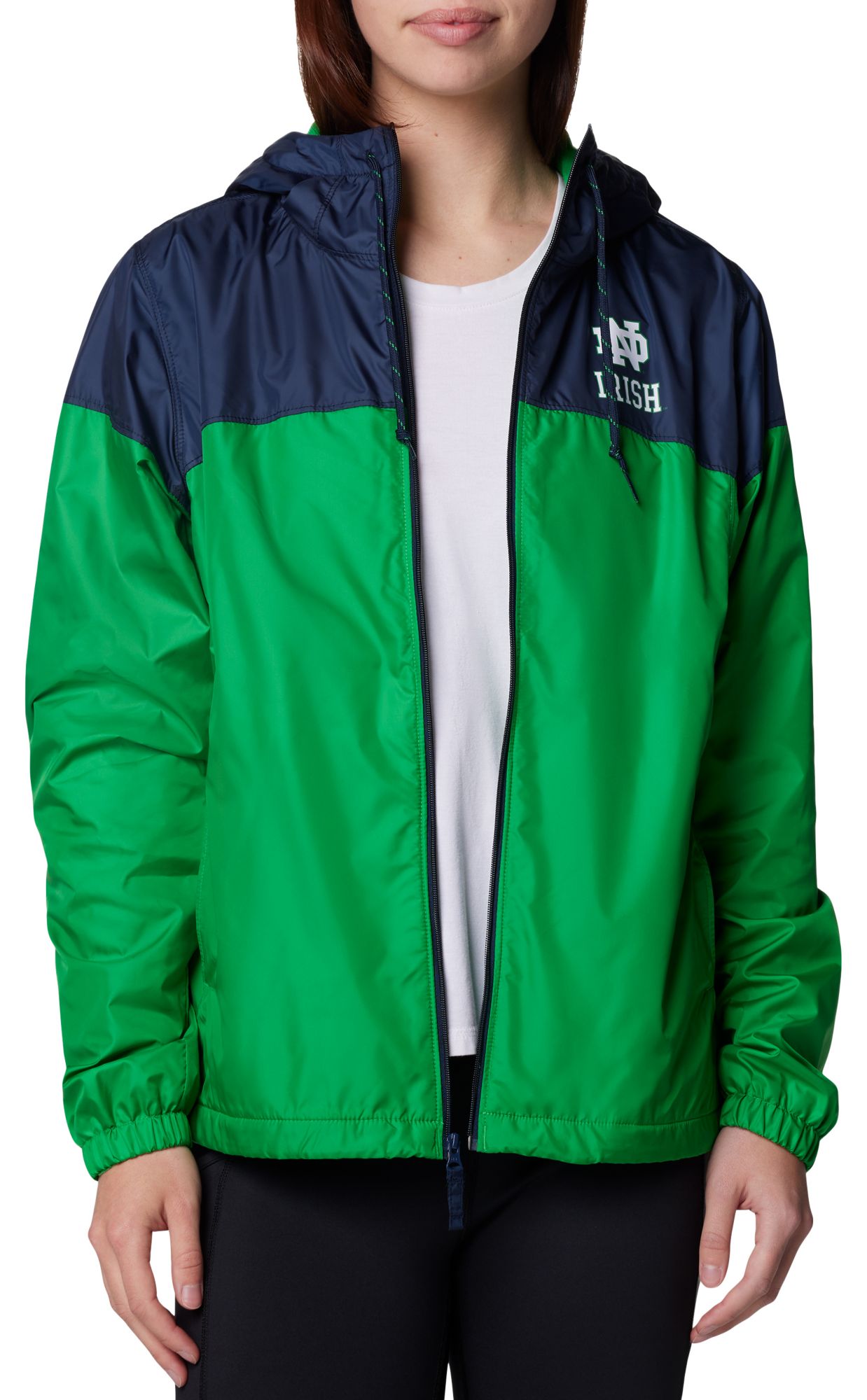 Columbia Women's Notre Dame Fighting Irish Navy/Green Flash Forward Lined Jacket product image
