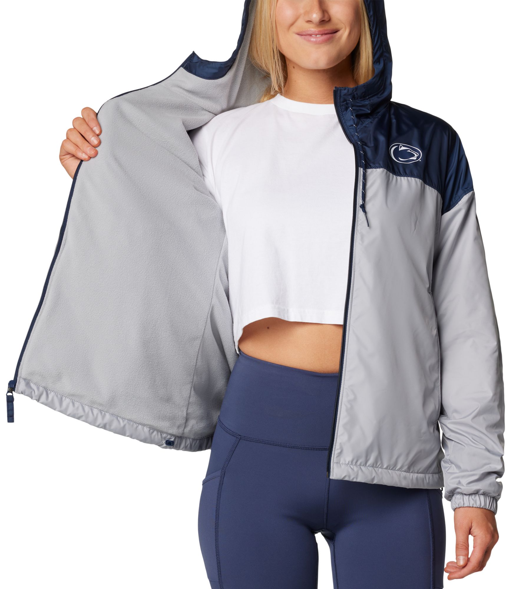 Columbia Women's Penn State Nittany Lions Navy/Grey Flash Forward Lined Jacket product image