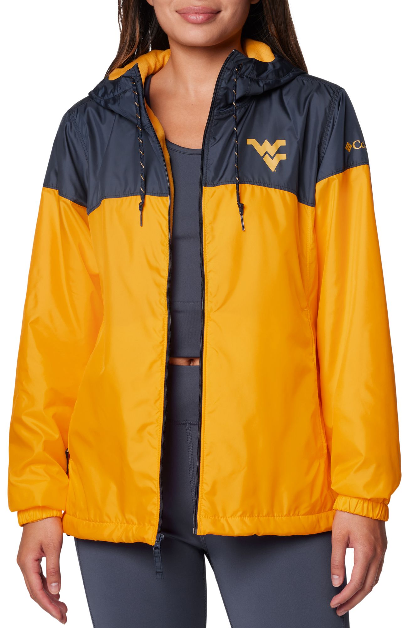 Columbia Women's West Virginia Mountaineers Navy/Gold Flash Forward Lined Jacket product image