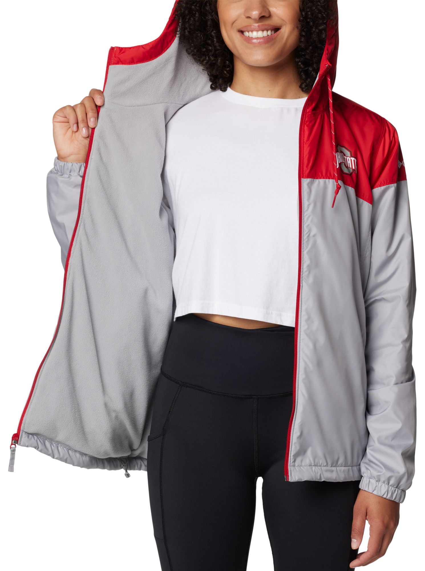Columbia Women's Ohio State Buckeyes Red/Grey Flash Forward Lined Jacket product image