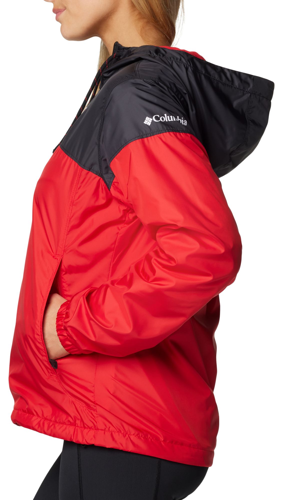 Columbia Women's Wisconsin Badgers Black/Red Flash Forward Lined Jacket product image