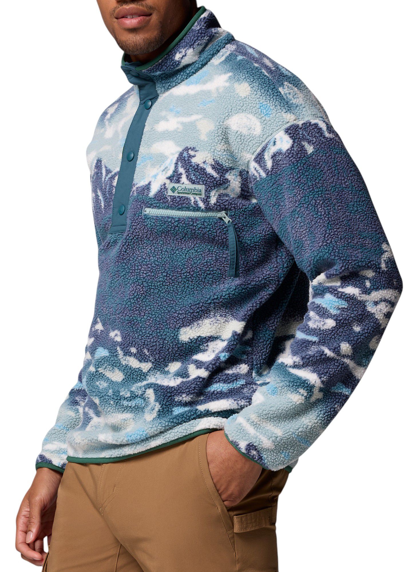 Columbia Men's Helvetia II Half Snap Printed Fleece Pullover product image