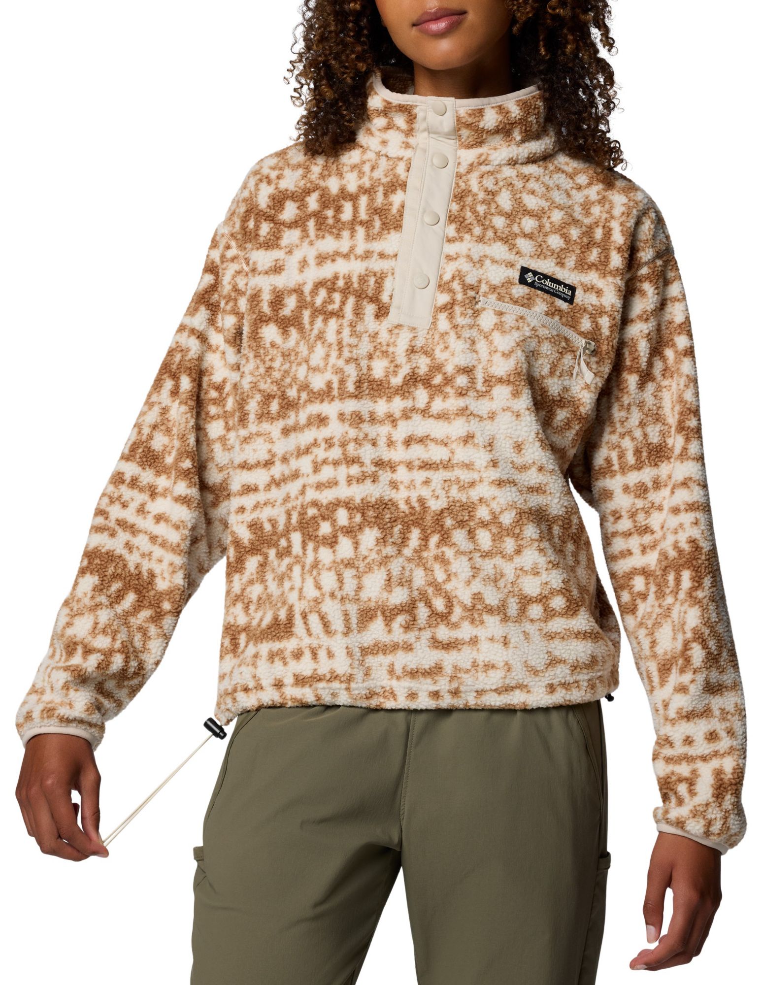 Columbia Women's Helvetia II Printed Cropped Half Snap Fleece Pullover product image